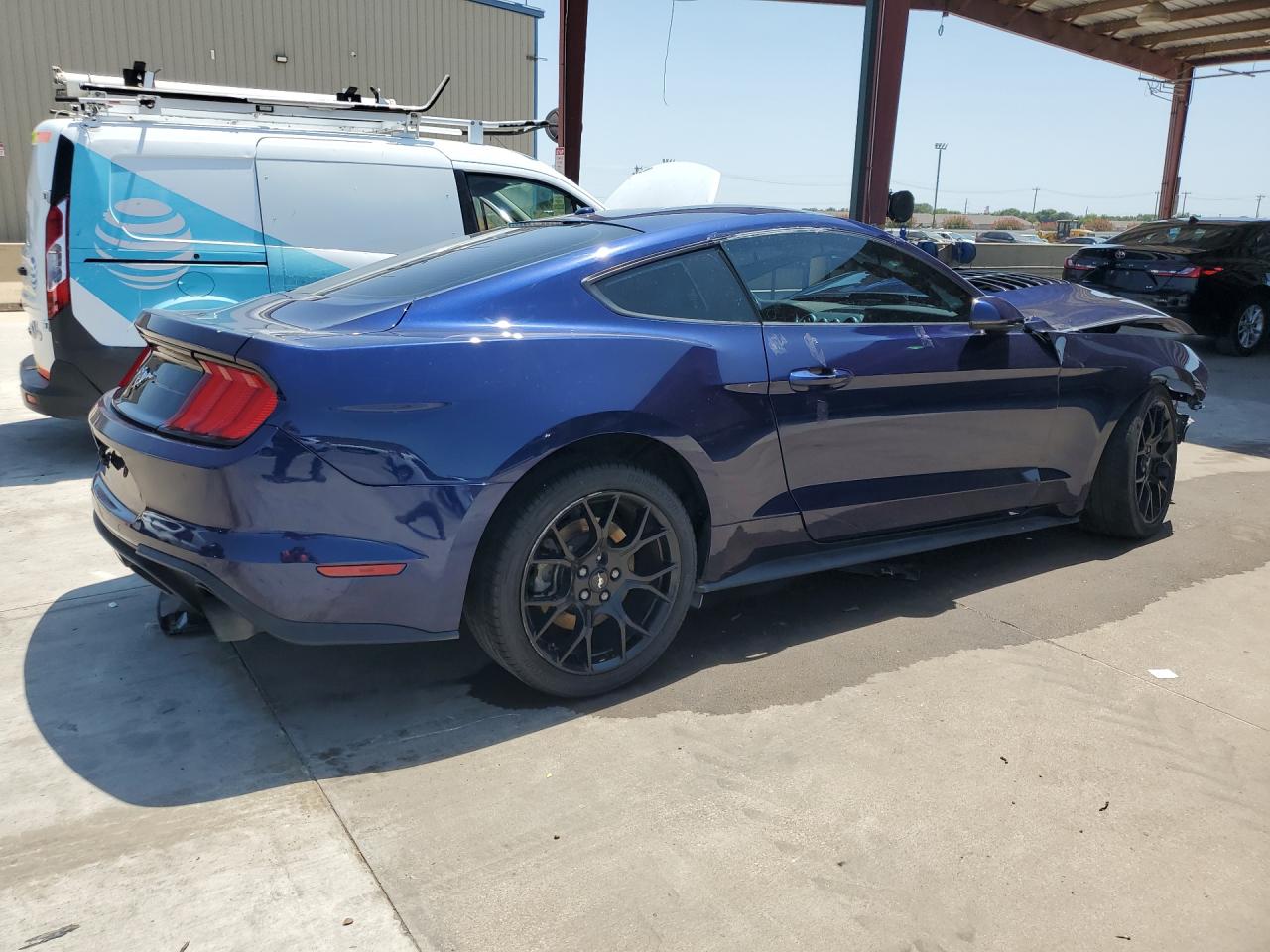 2018 Ford Mustang Blue vin: 1FA6P8TH2J5180372 Damage: Right Front Door, Multiple Scratches Heavy, 5