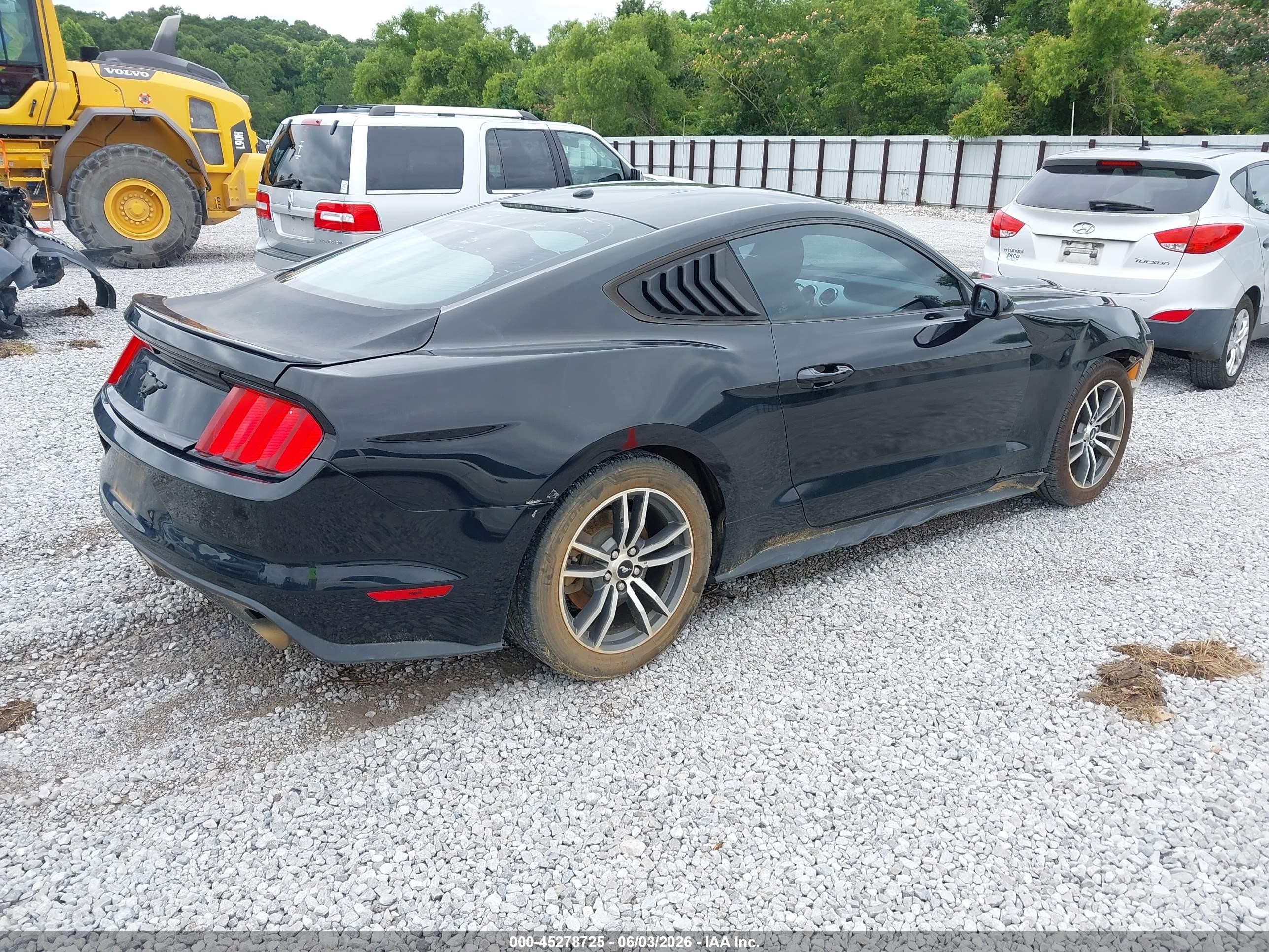 2015 Ford Mustang Ecoboost Black vin: 1FA6P8TH3F5317228
