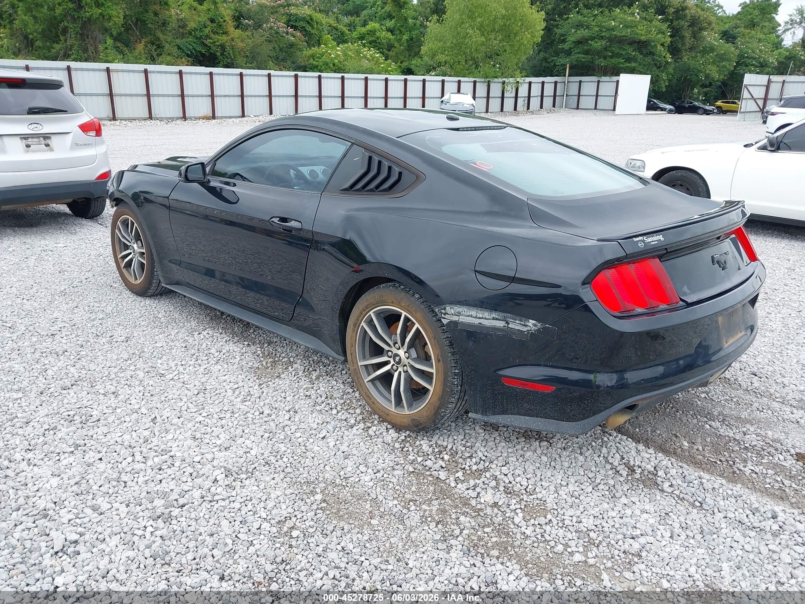 2015 Ford Mustang Ecoboost Black vin: 1FA6P8TH3F5317228