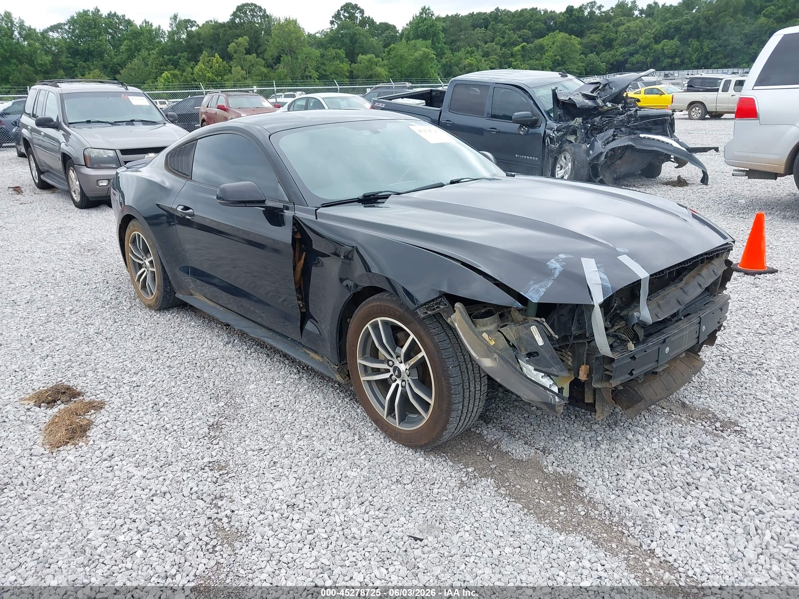 2015 Ford Mustang Ecoboost Черный vin: 1FA6P8TH3F5317228