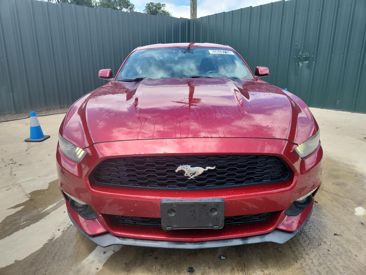 2015 Ford Mustang Maroon vin: 1FA6P8TH3F5321540 Damage: Hood, Dent(S) W/ Paint Dmg, 1 To 2 Inches