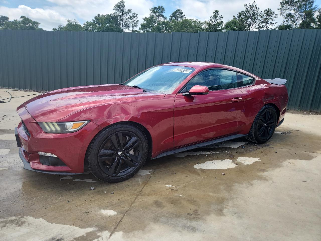 2015 Ford Mustang Maroon vin: 1FA6P8TH3F5321540 Damage: Left Front Fender, Severe Damage, Replacement Required