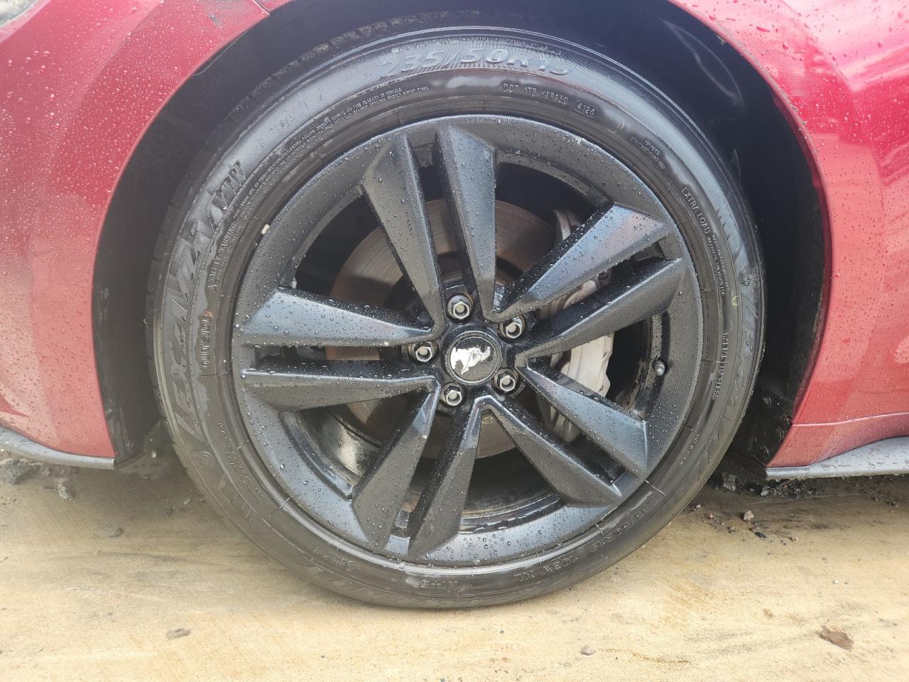 2015 Ford Mustang Maroon vin: 1FA6P8TH3F5321540 Damage: Left Front Wheel, Curb Rash, 1 To 2 Inches