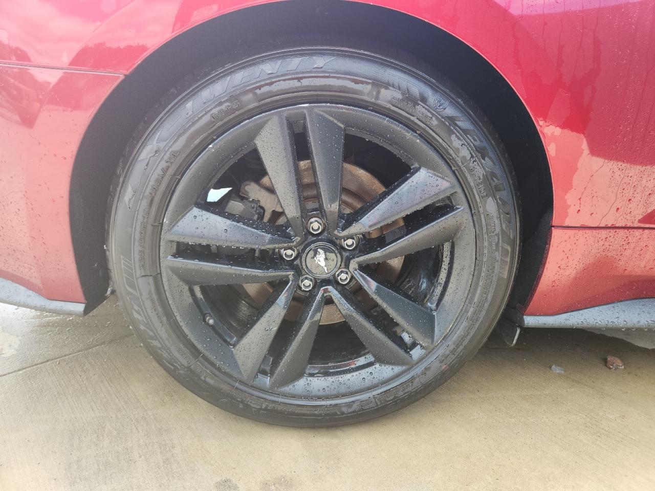 2015 Ford Mustang Maroon vin: 1FA6P8TH3F5321540 Damage: Right Rear Wheel, Curb Rash, > 12 Inches