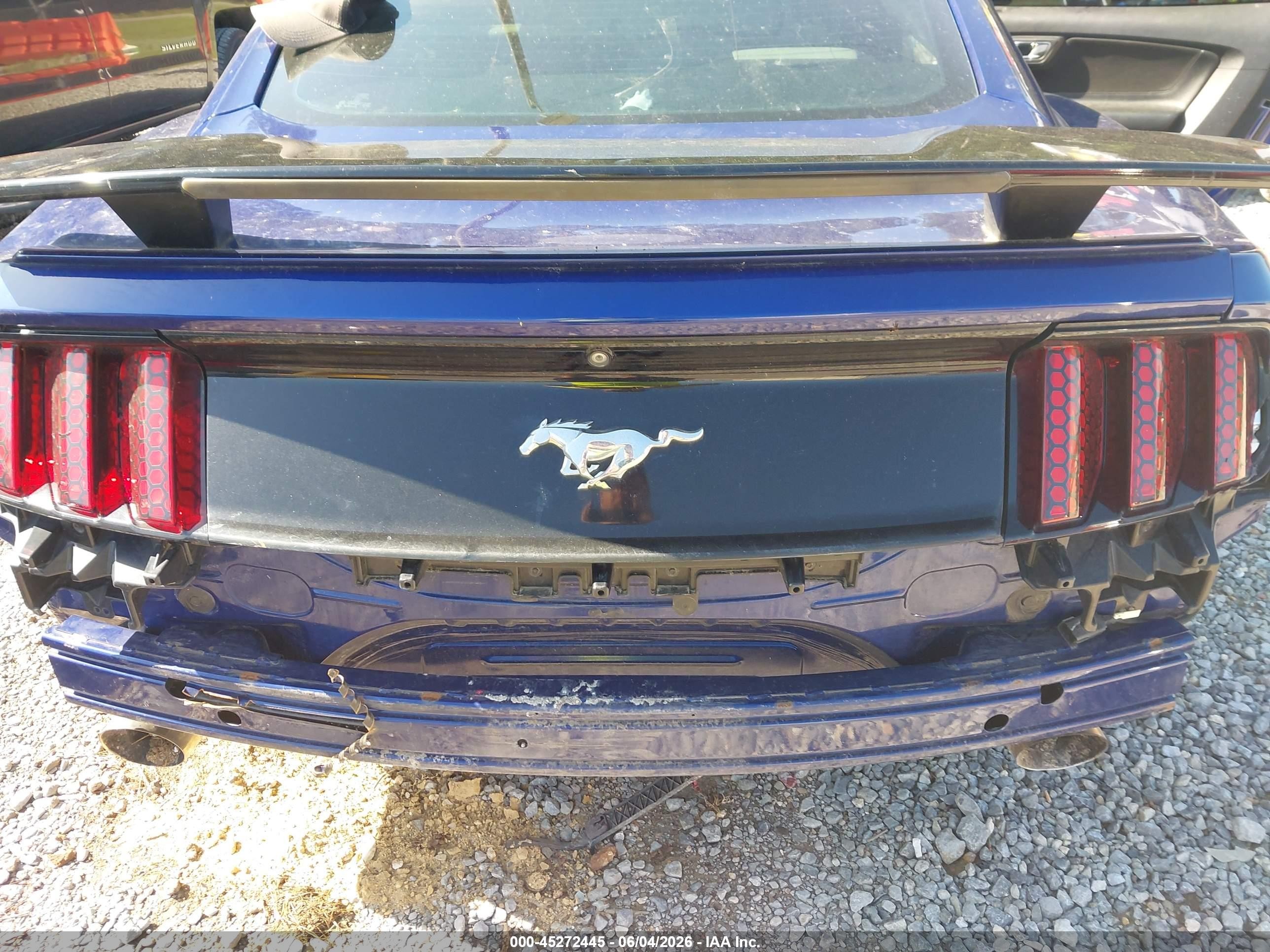2015 Ford Mustang Ecoboost Синий vin: 1FA6P8TH3F5335194