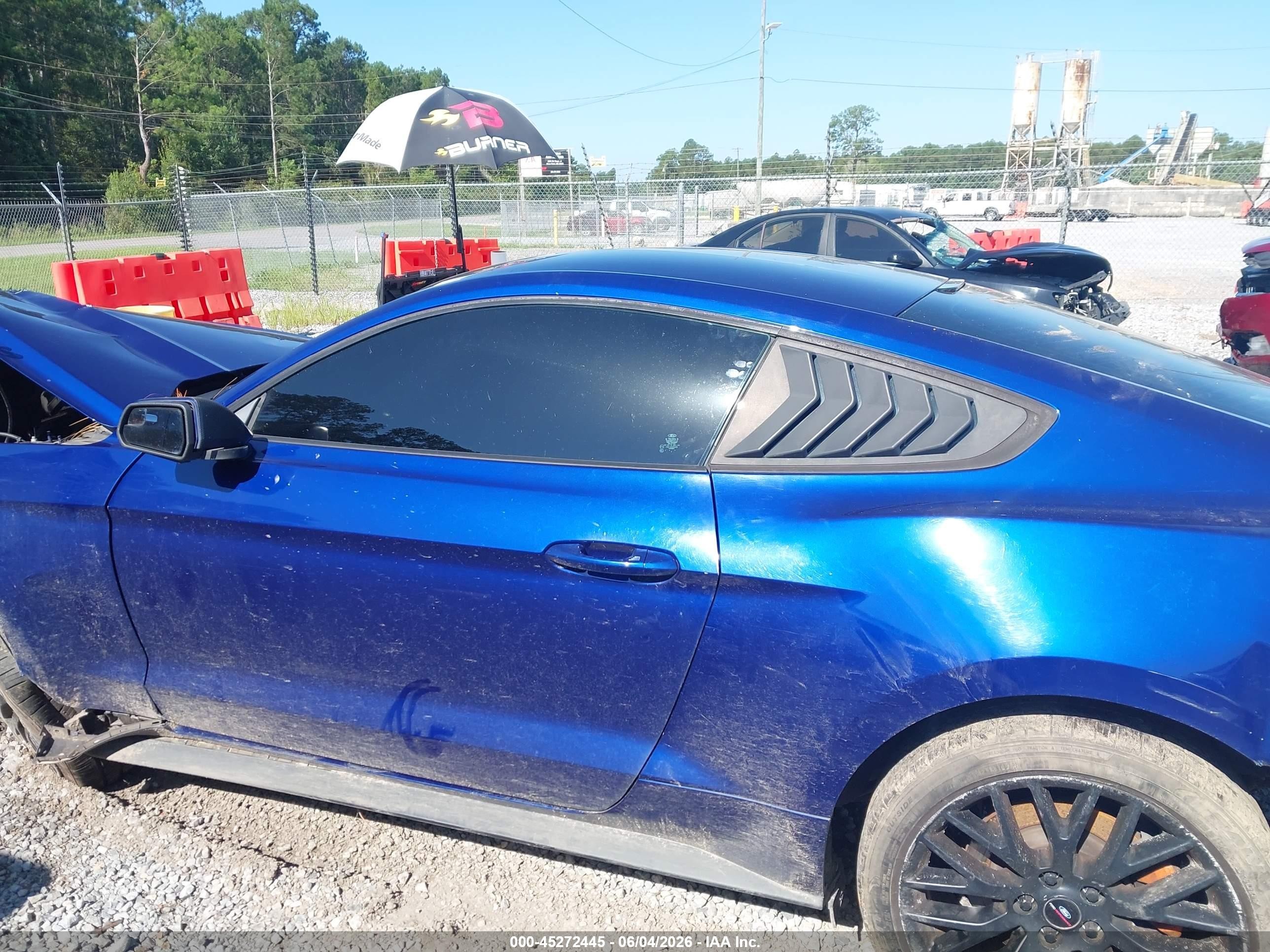 2015 Ford Mustang Ecoboost Синий vin: 1FA6P8TH3F5335194