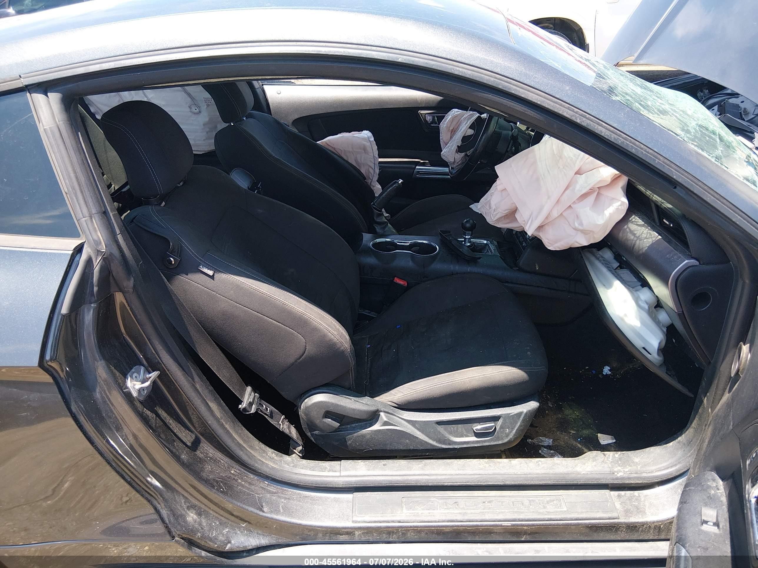 2015 Ford Mustang Ecoboost Gray vin: 1FA6P8TH3F5335616