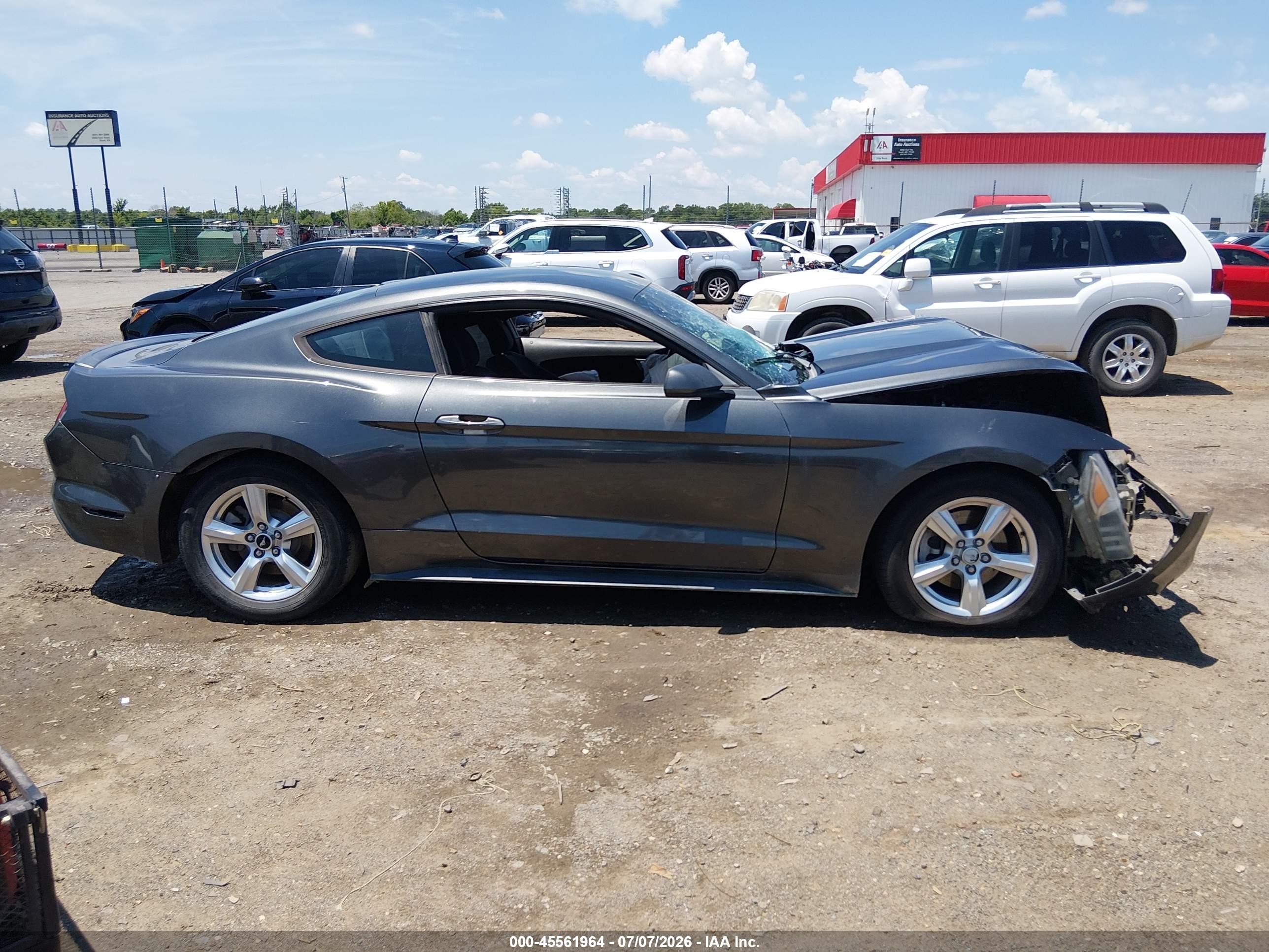 2015 Ford Mustang Ecoboost Gray vin: 1FA6P8TH3F5335616