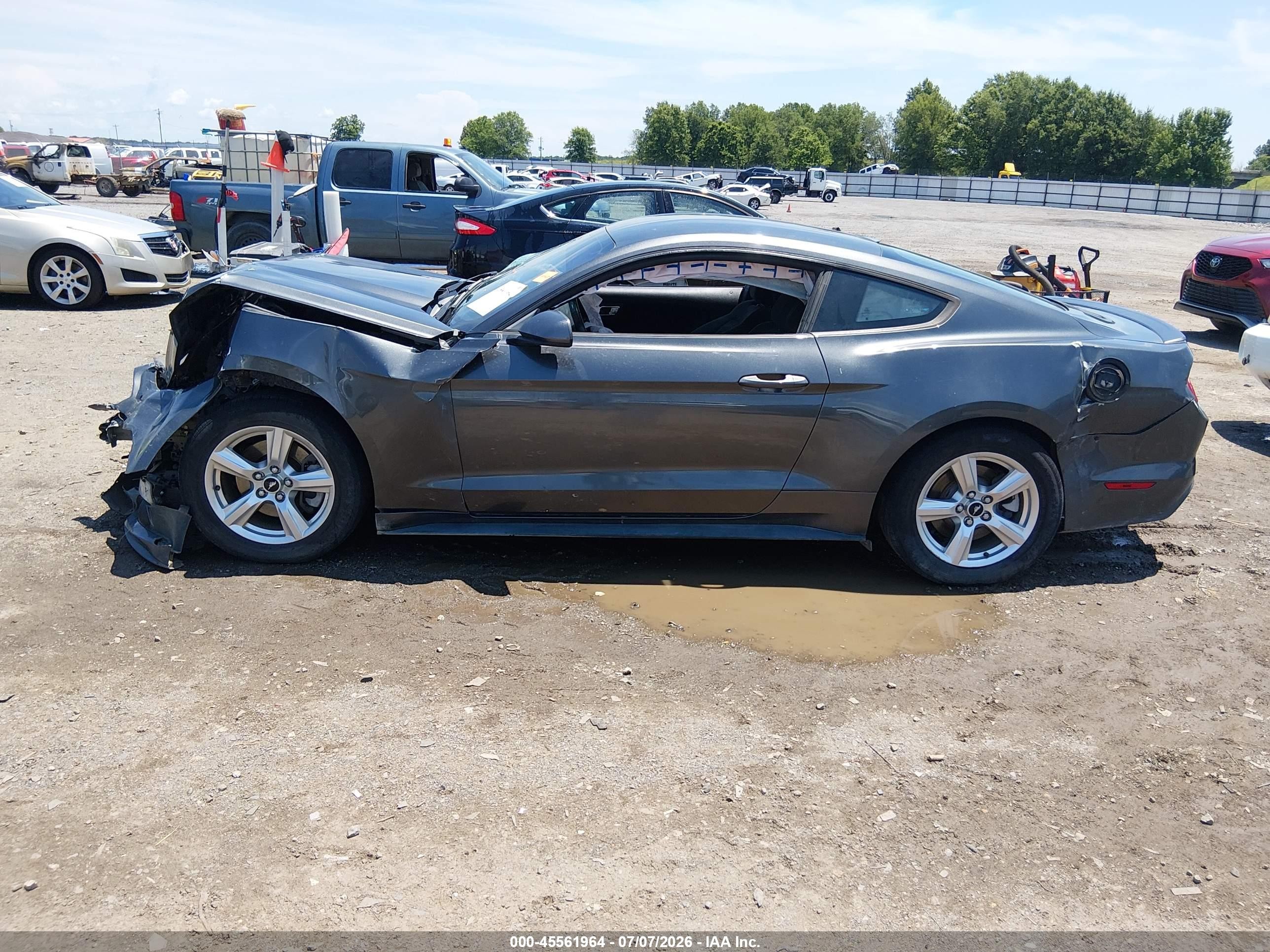 2015 Ford Mustang Ecoboost Gray vin: 1FA6P8TH3F5335616