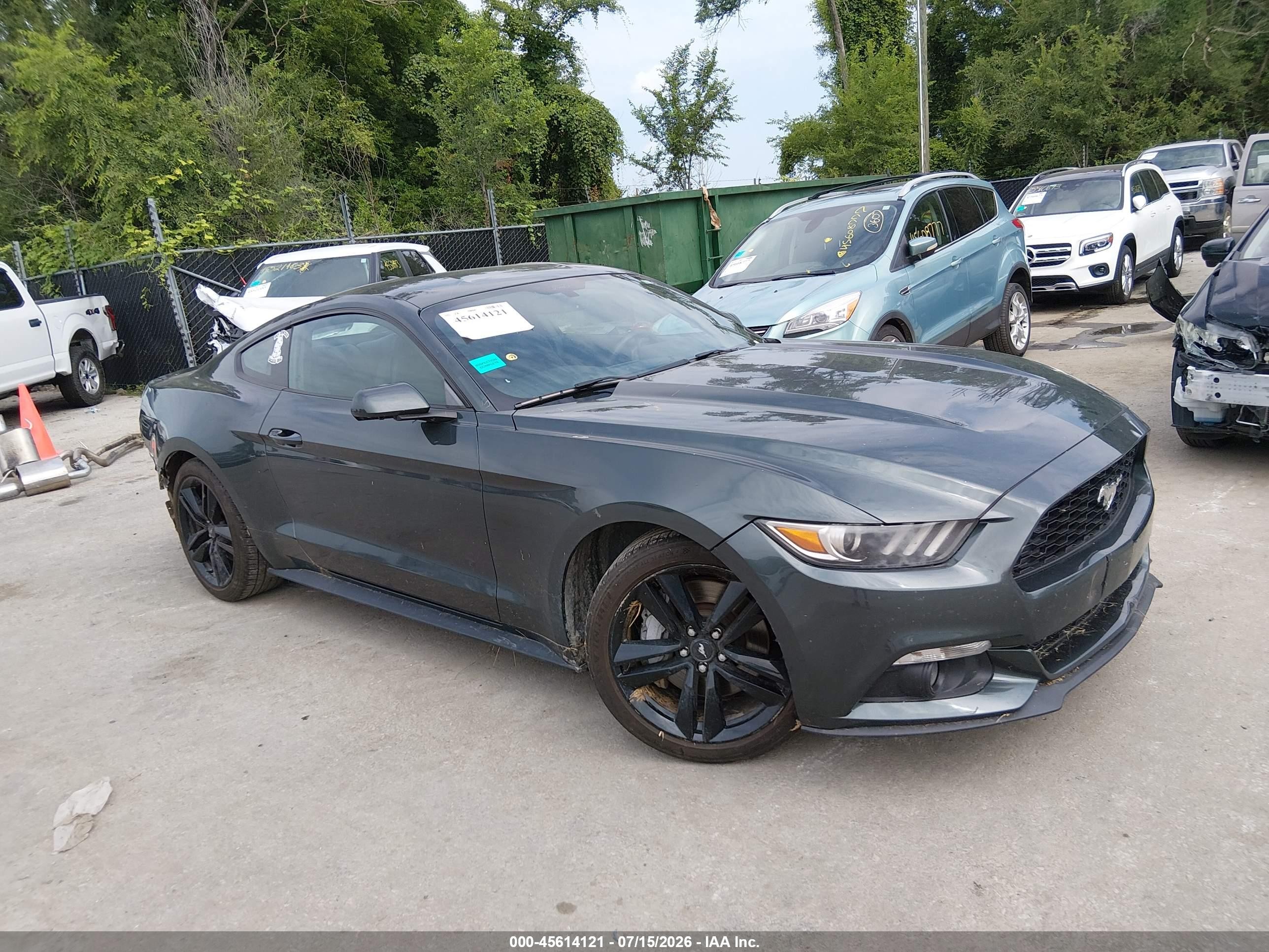 2015 Ford Mustang Ecoboost Зеленый vin: 1FA6P8TH3F5343263