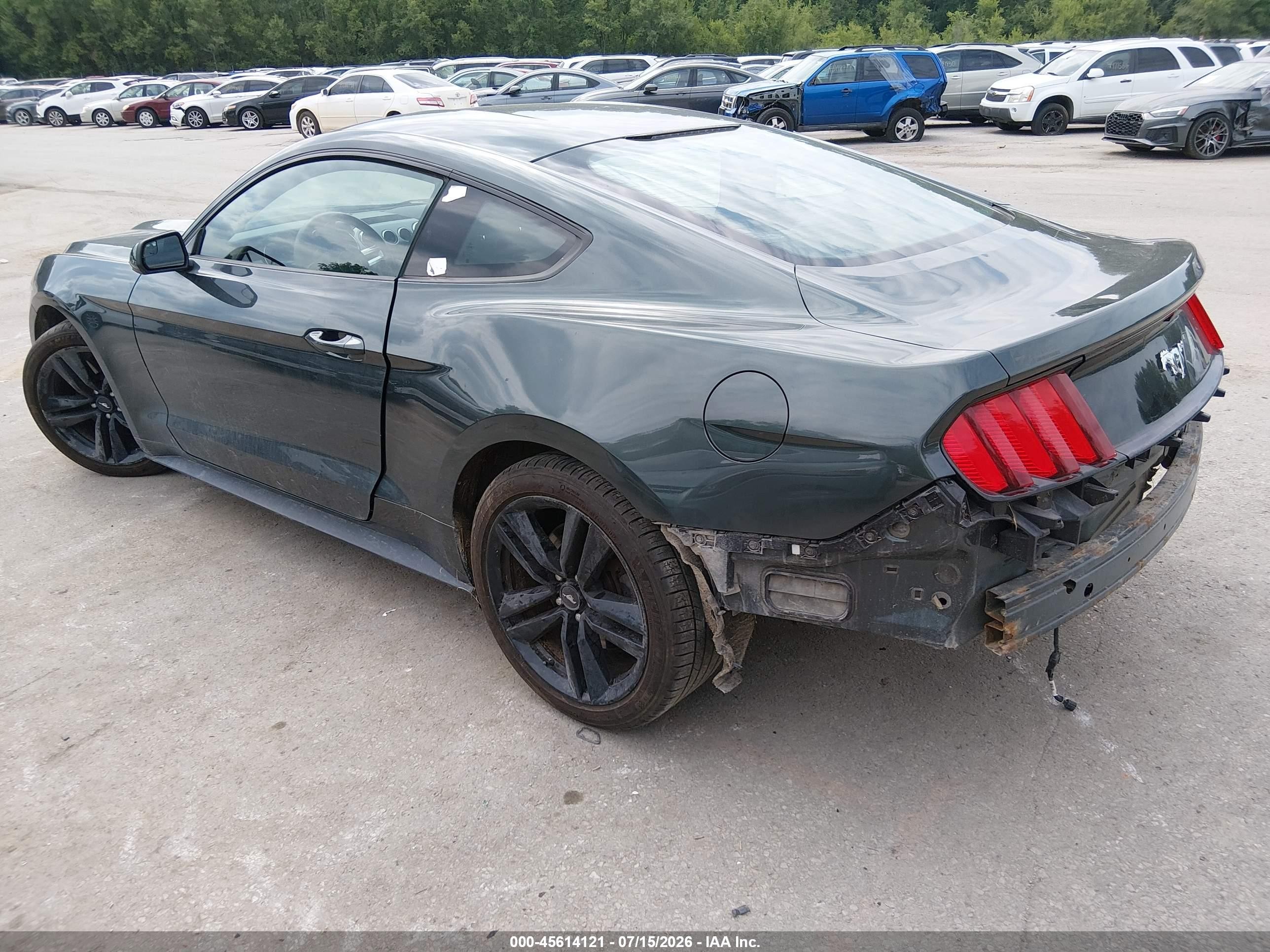 2015 Ford Mustang Ecoboost Зеленый vin: 1FA6P8TH3F5343263