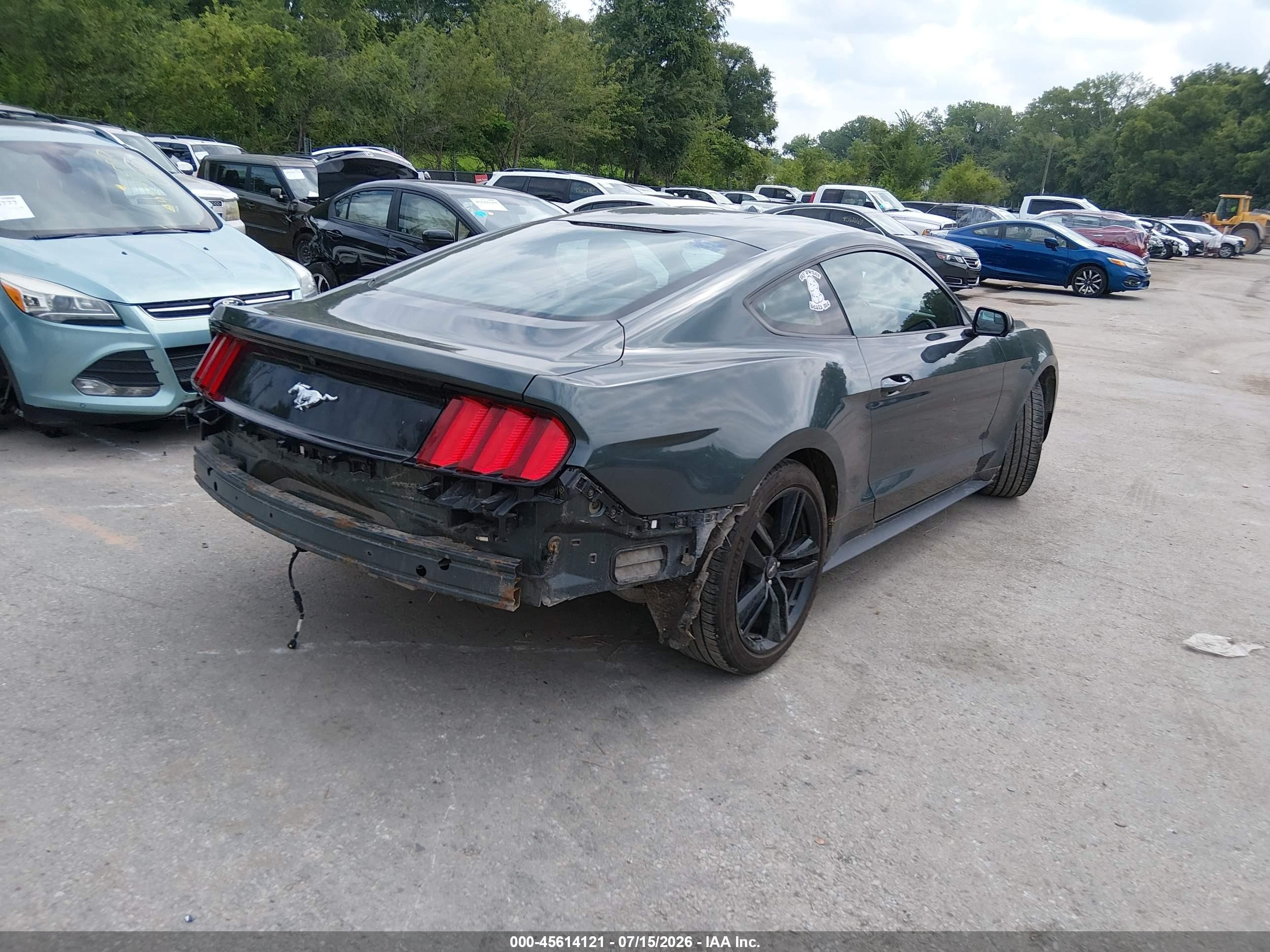 2015 Ford Mustang Ecoboost Зеленый vin: 1FA6P8TH3F5343263