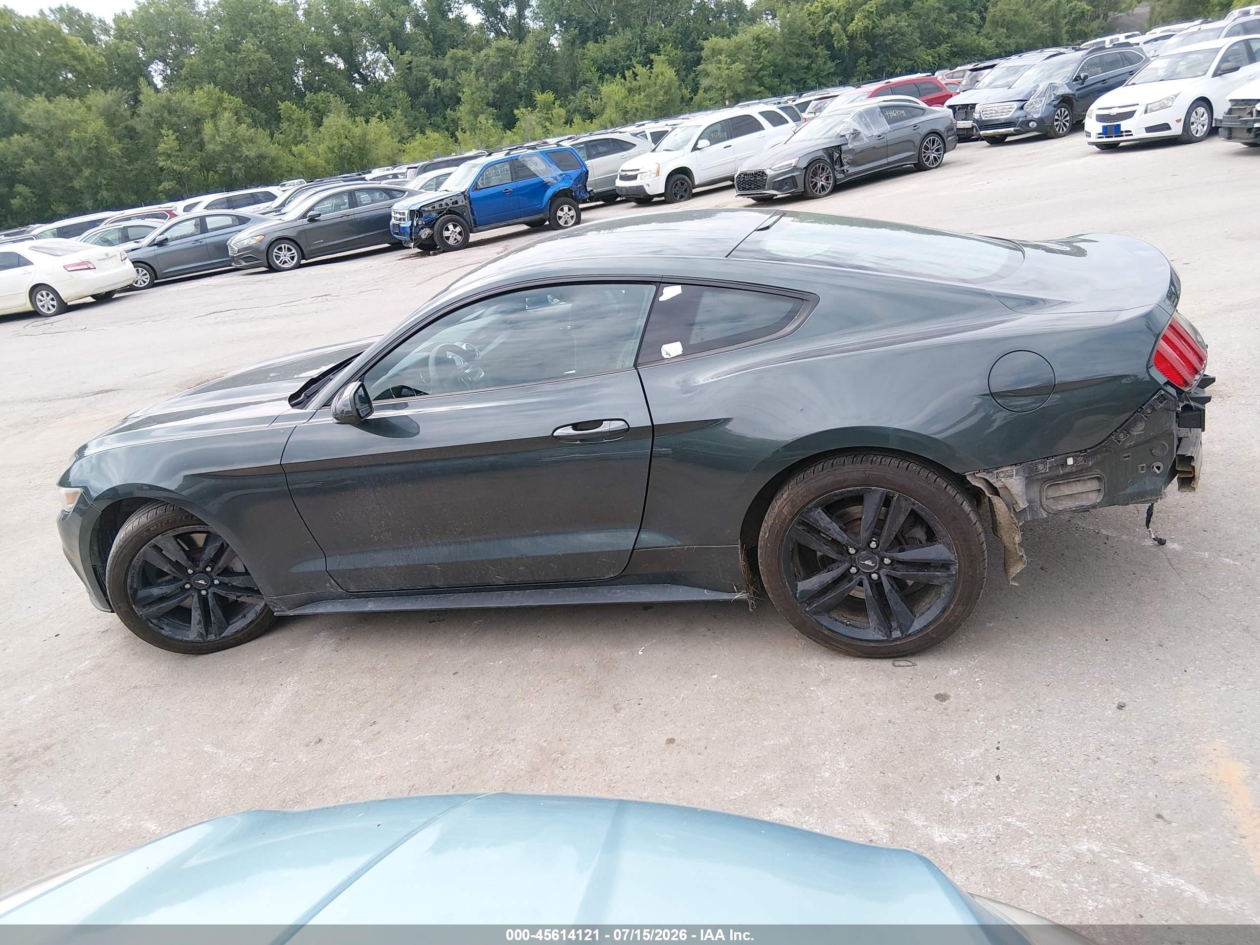 2015 Ford Mustang Ecoboost Зеленый vin: 1FA6P8TH3F5343263