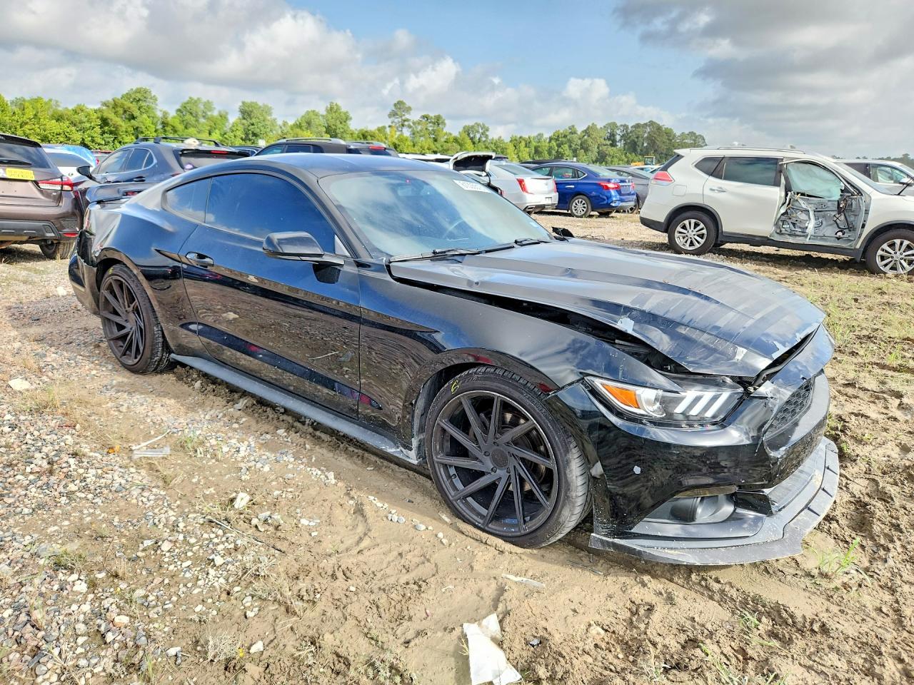 2015 Ford Mustang I4 Coupe Black vin: 1FA6P8TH3F5344798