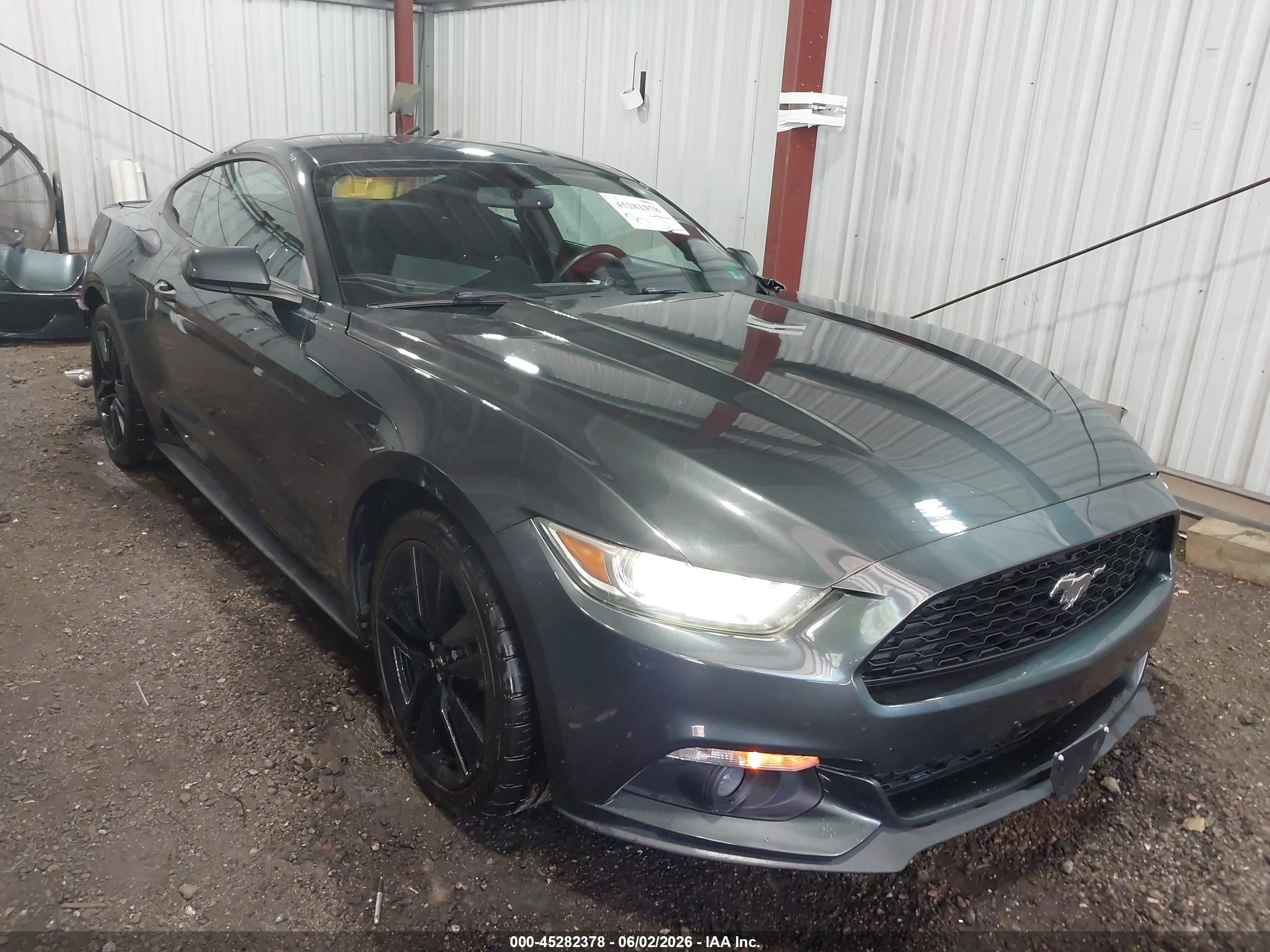 2015 Ford Mustang Ecoboost Green vin: 1FA6P8TH3F5367448
