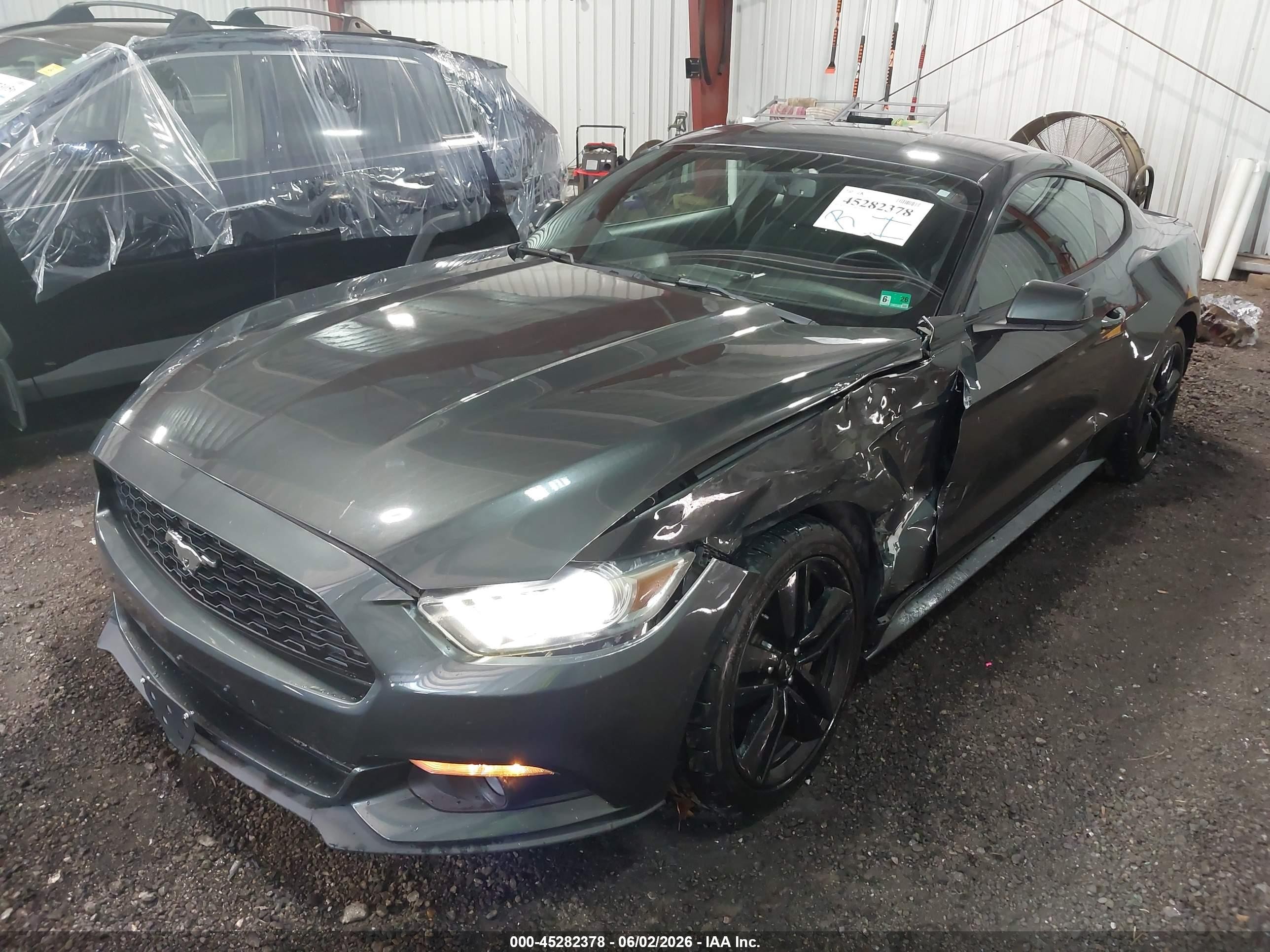 2015 Ford Mustang Ecoboost Green vin: 1FA6P8TH3F5367448