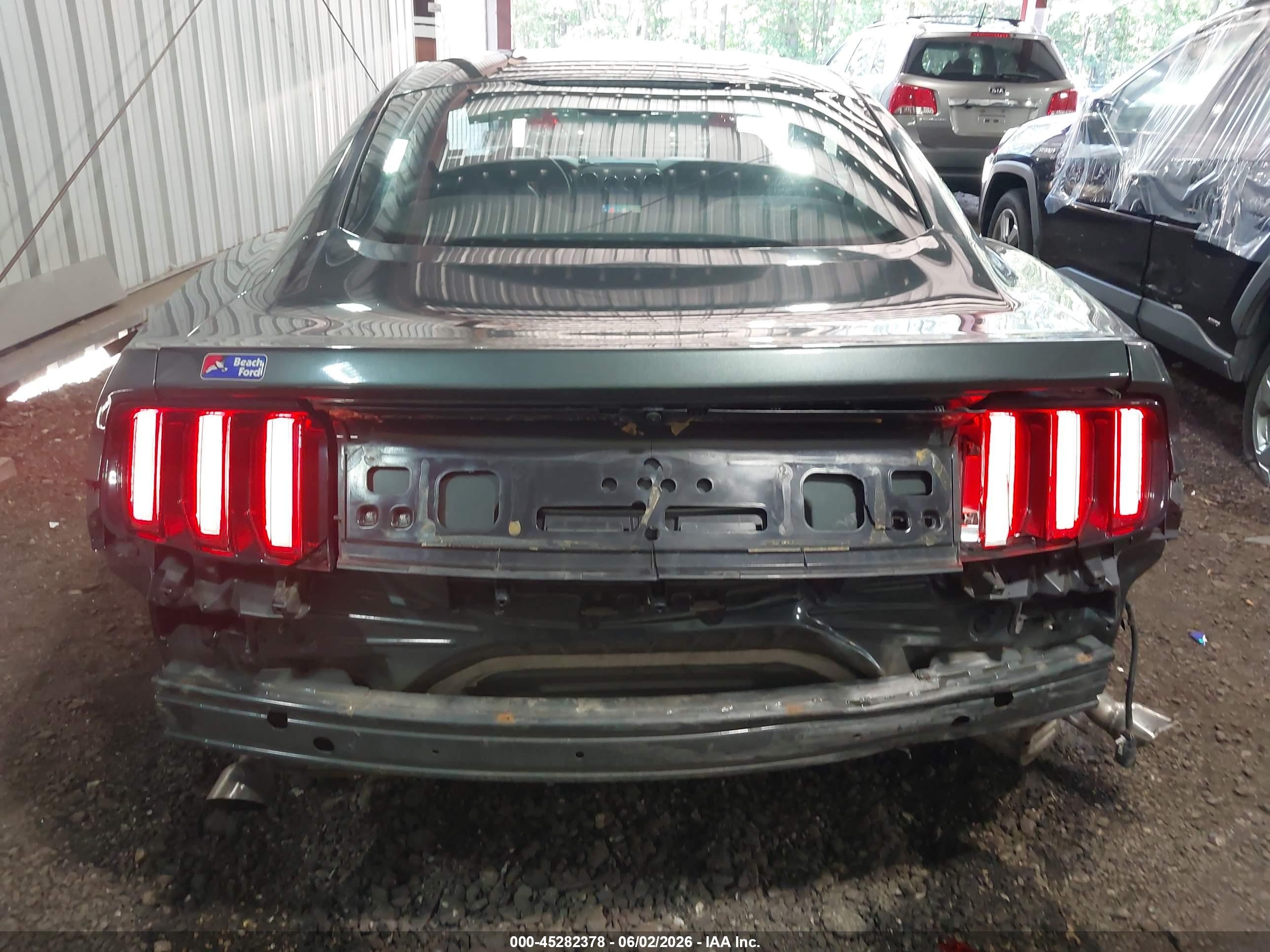 2015 Ford Mustang Ecoboost Green vin: 1FA6P8TH3F5367448