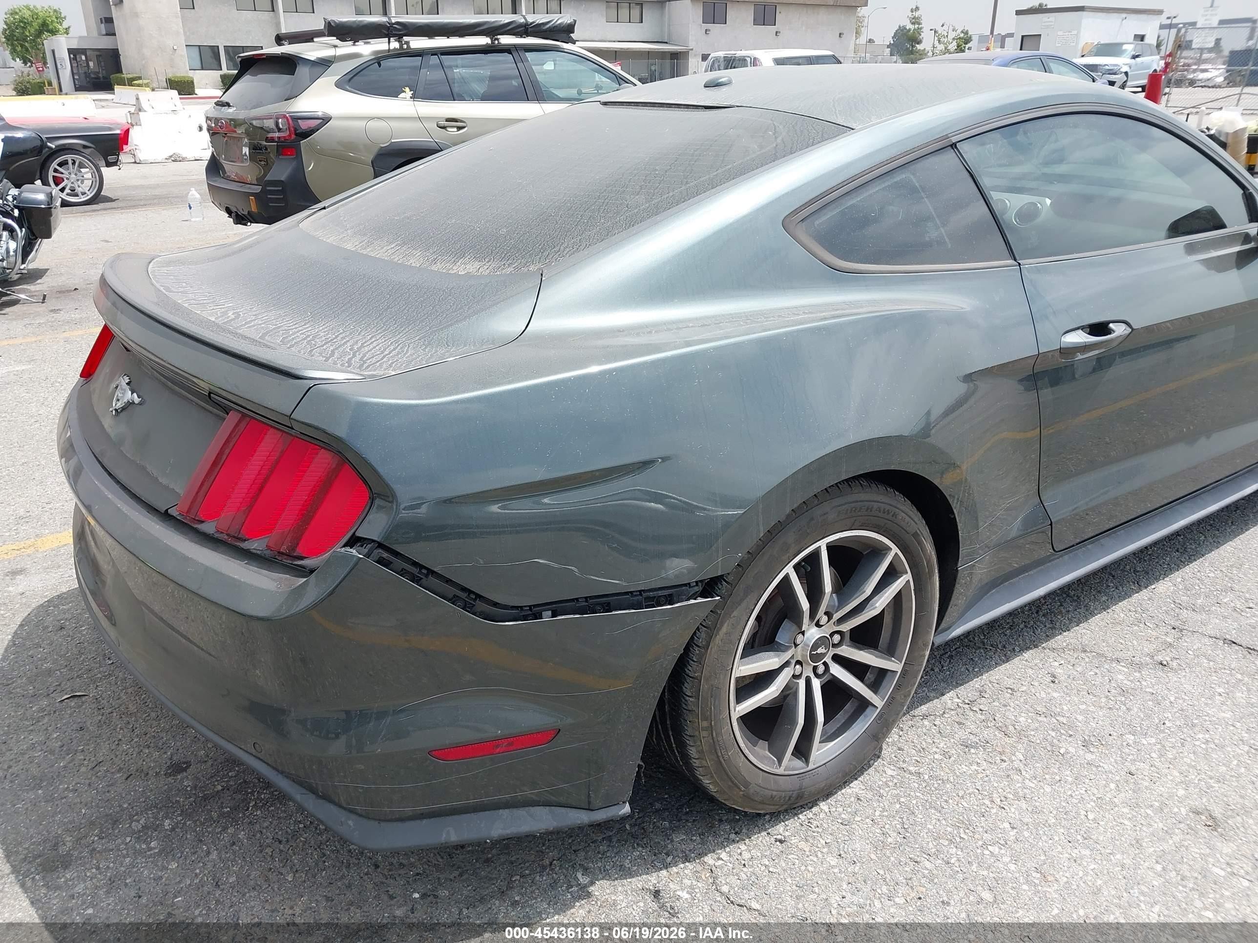 2015 Ford Mustang Ecoboost Green vin: 1FA6P8TH3F5370513