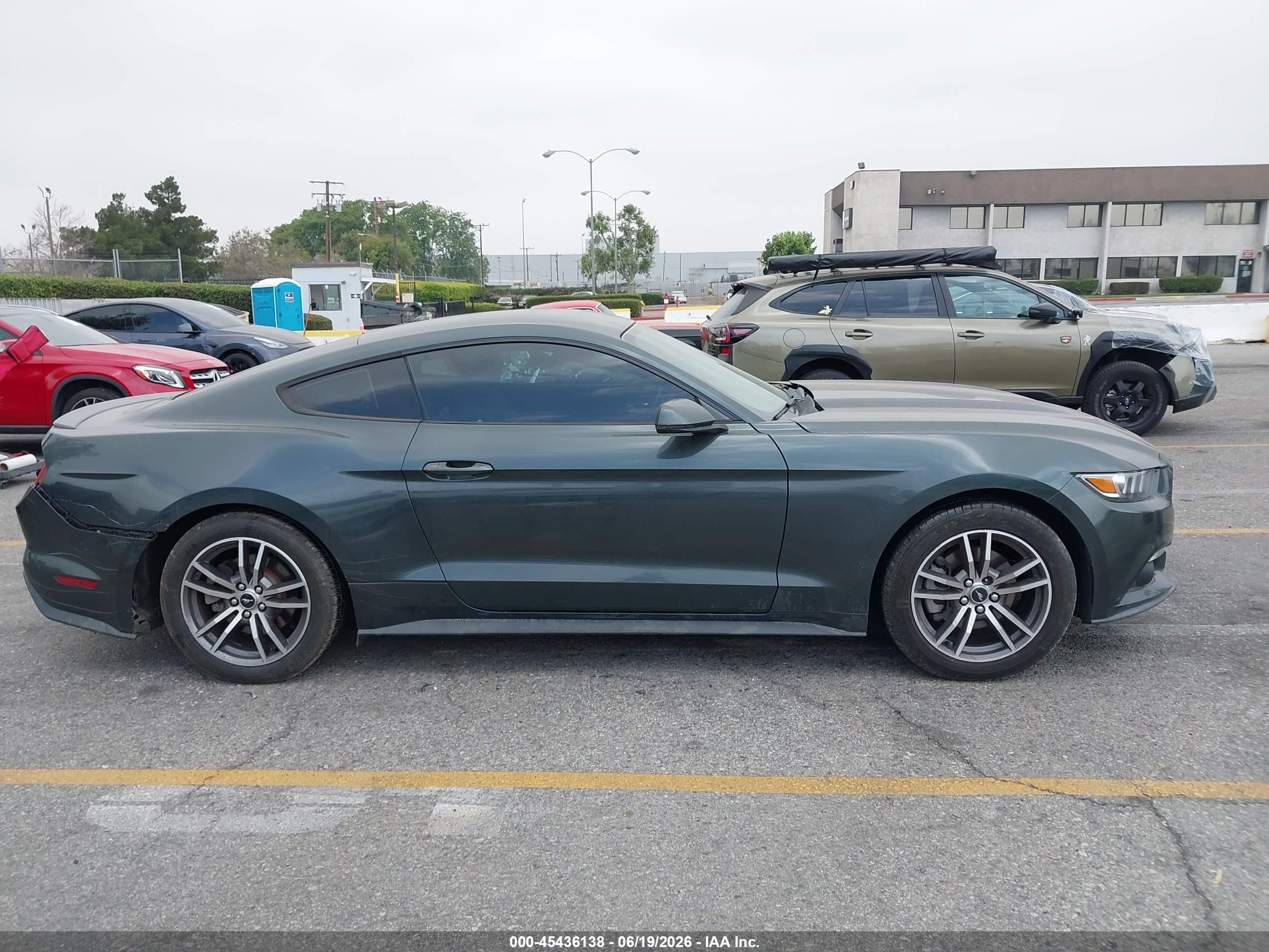 2015 Ford Mustang Ecoboost Green vin: 1FA6P8TH3F5370513
