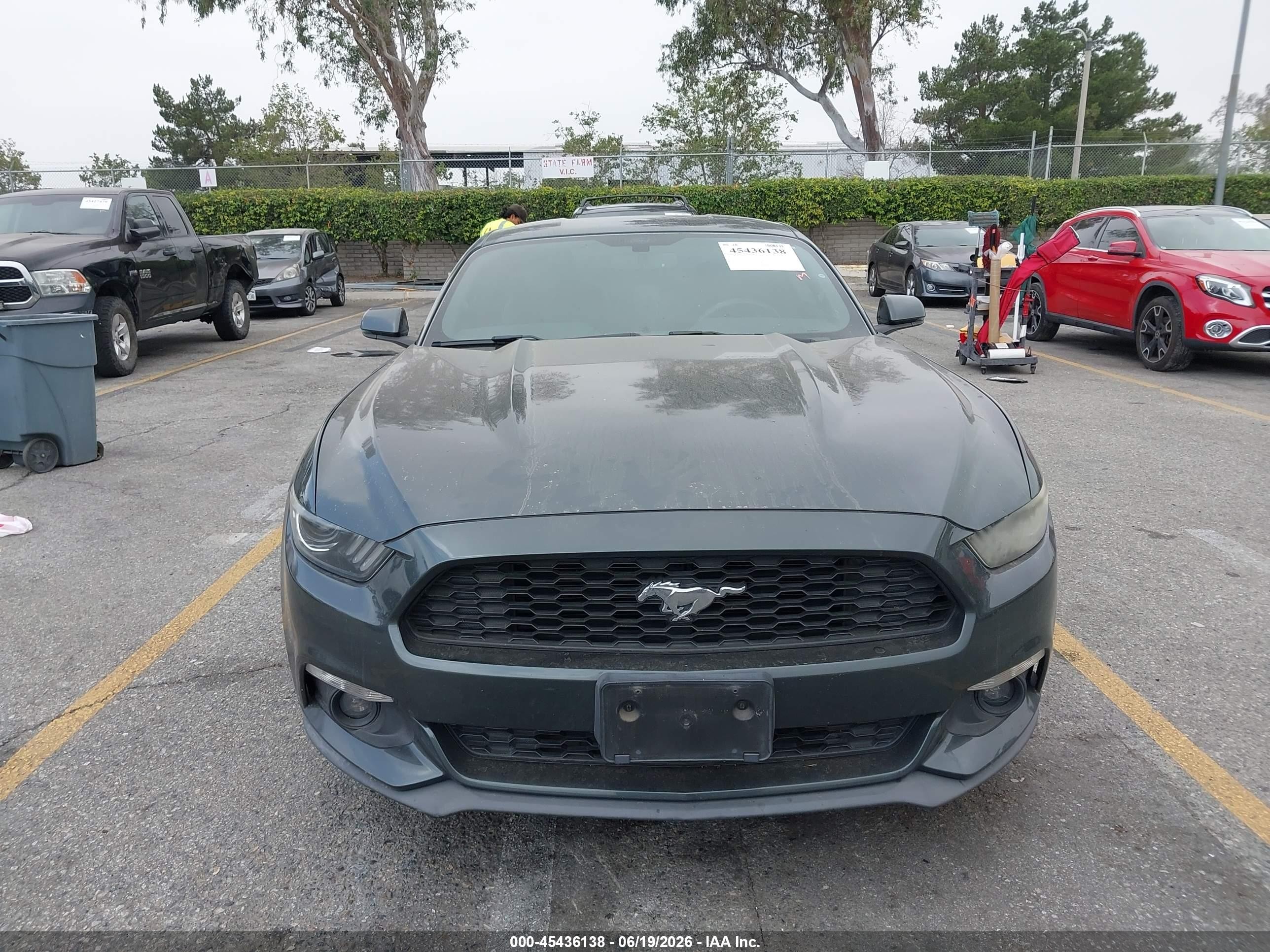2015 Ford Mustang Ecoboost Green vin: 1FA6P8TH3F5370513