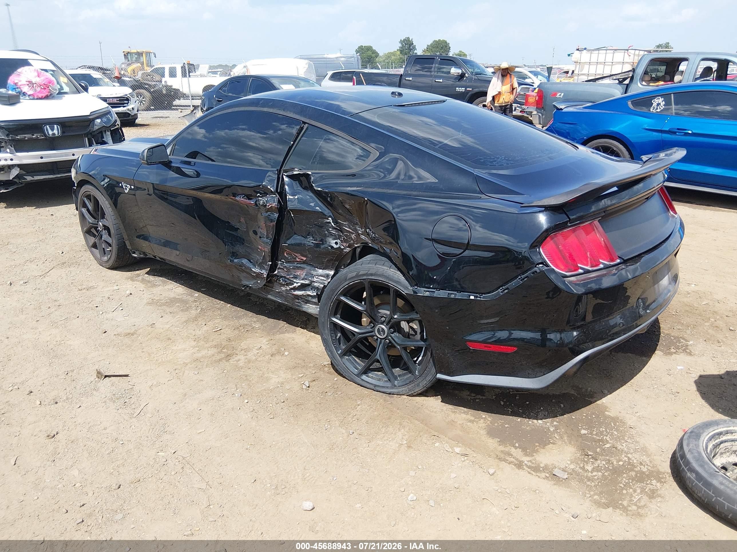 2015 Ford Mustang Ecoboost Black vin: 1FA6P8TH3F5401131