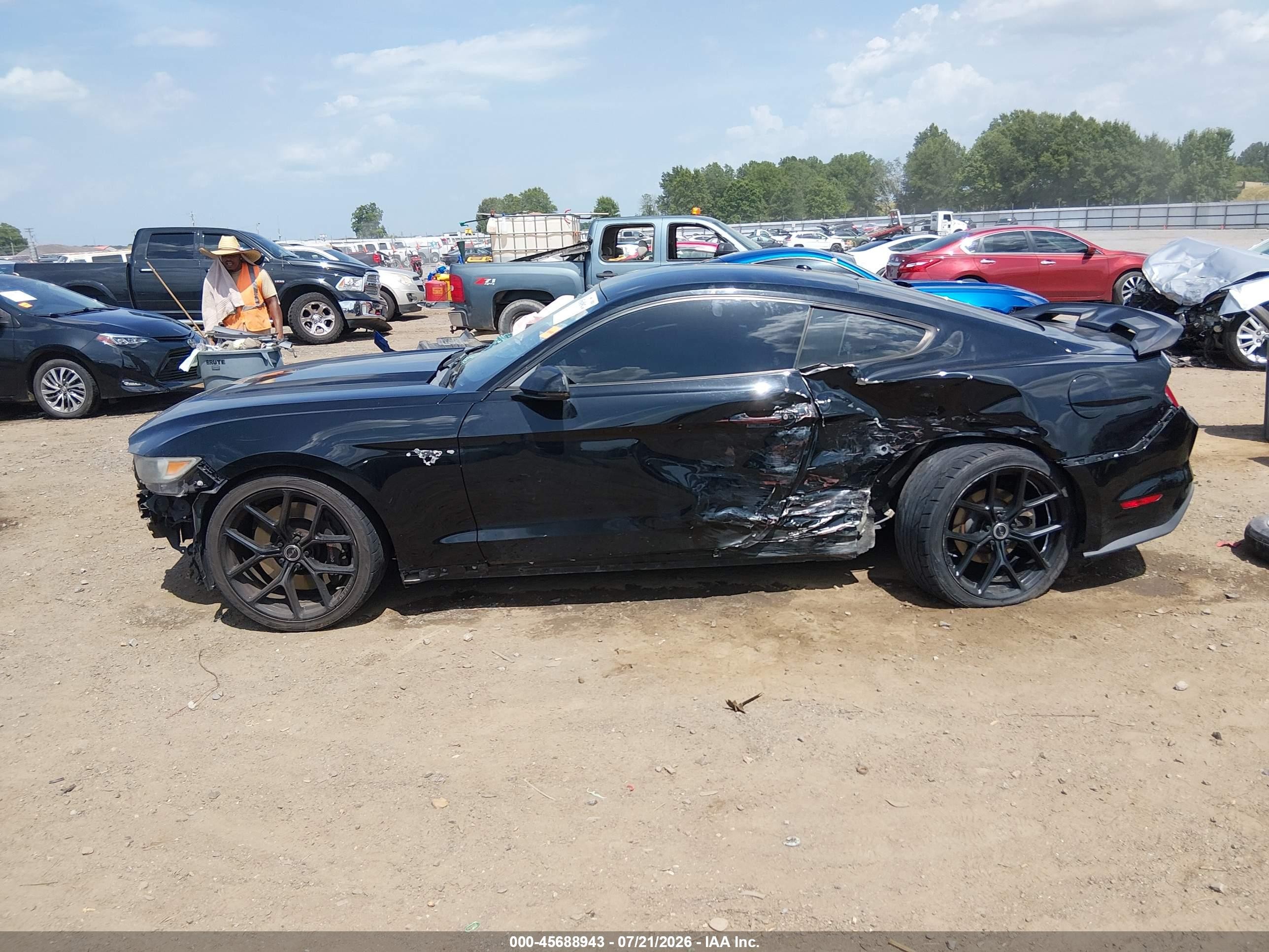 2015 Ford Mustang Ecoboost Black vin: 1FA6P8TH3F5401131