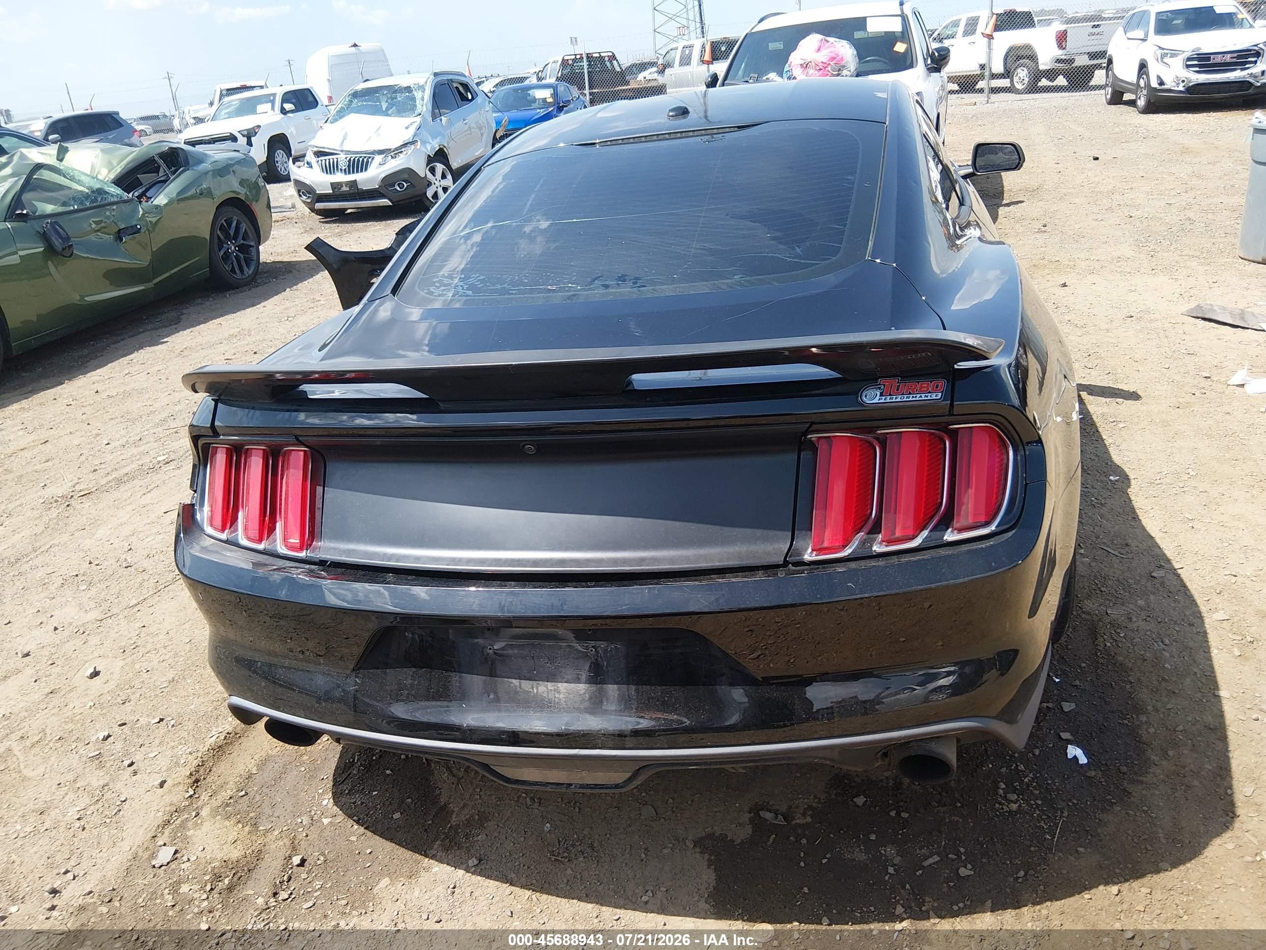 2015 Ford Mustang Ecoboost Black vin: 1FA6P8TH3F5401131