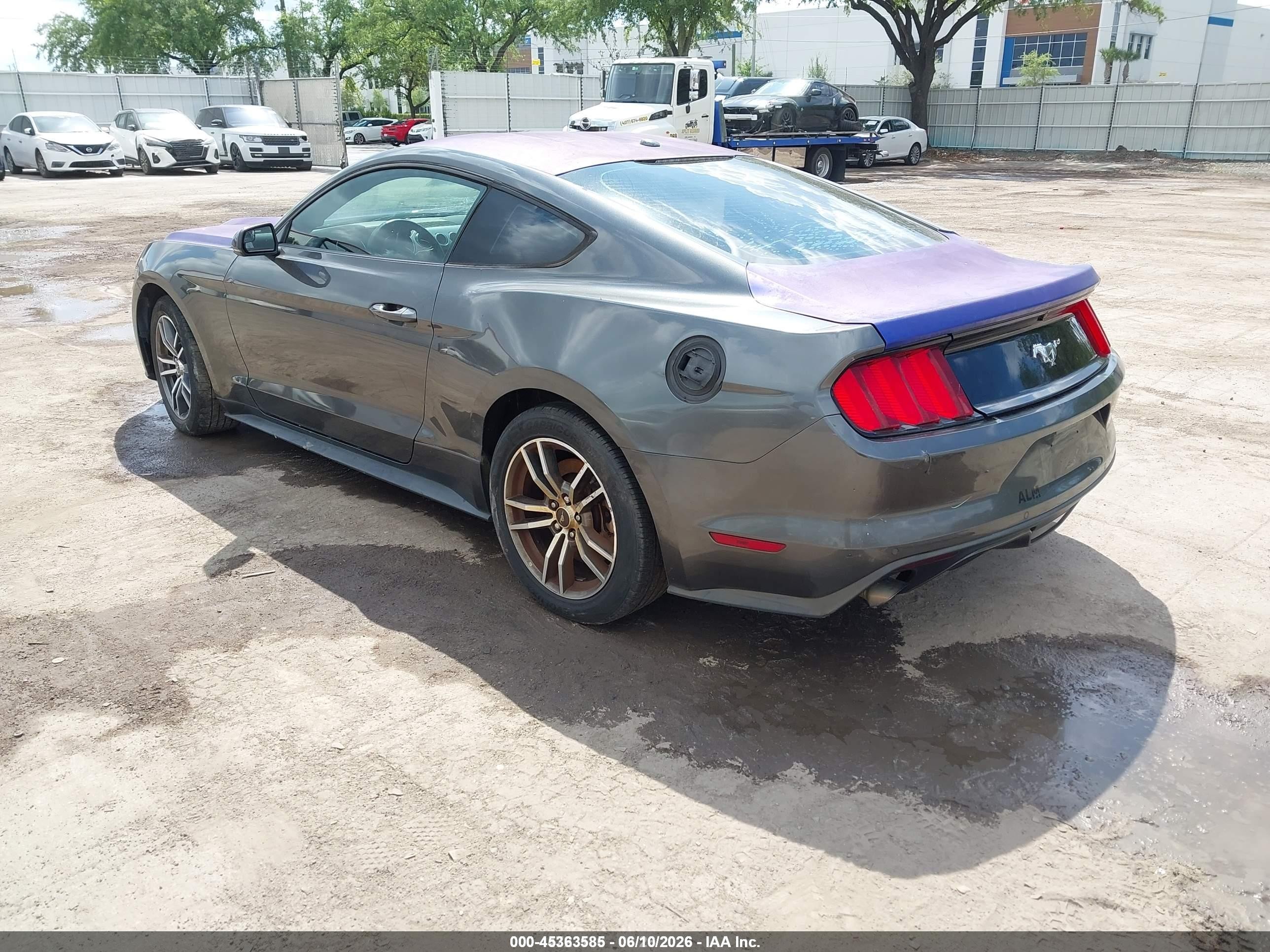 2015 Ford Mustang Ecoboost Gray vin: 1FA6P8TH3F5402375