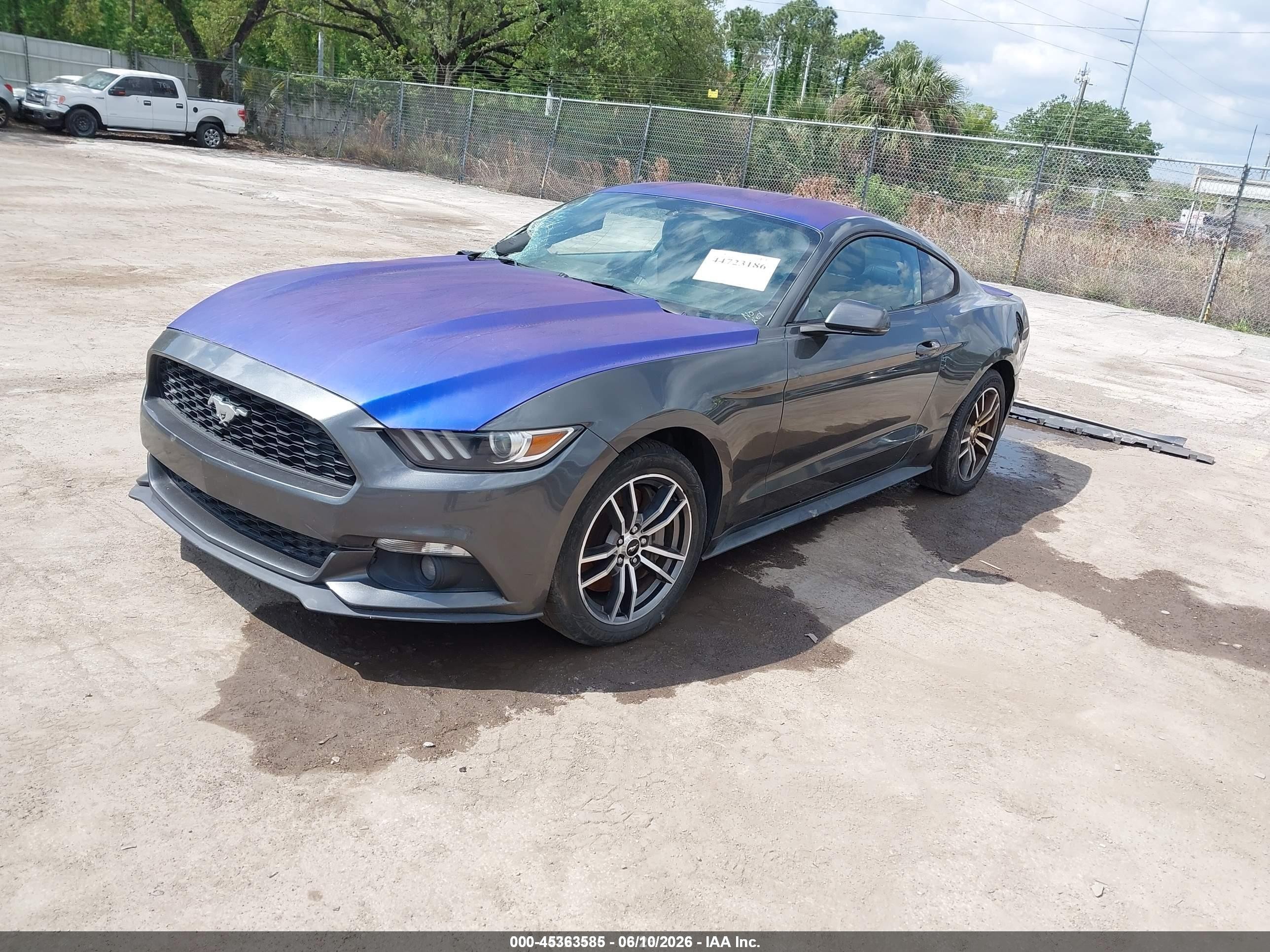 2015 Ford Mustang Ecoboost Gray vin: 1FA6P8TH3F5402375