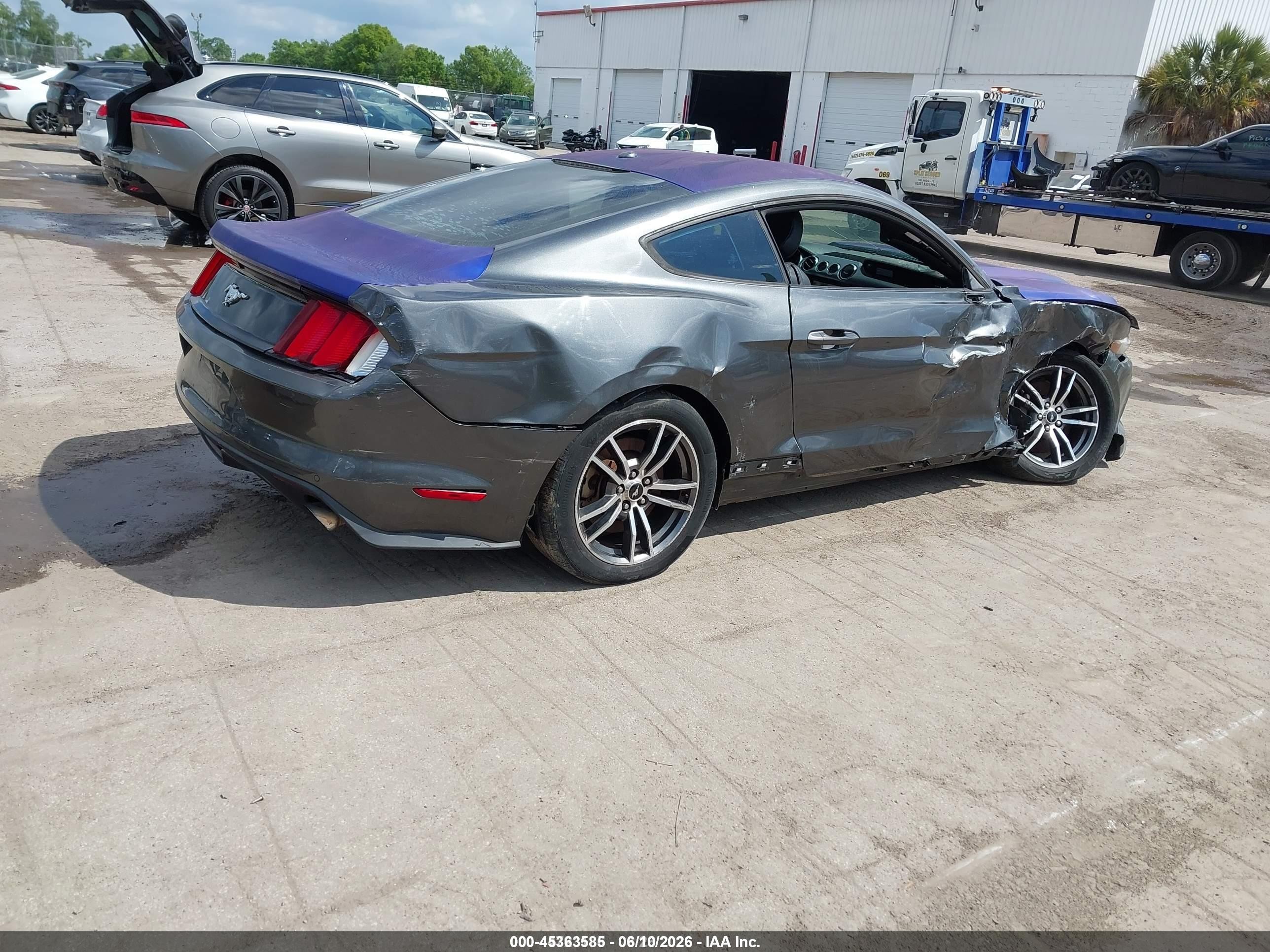 2015 Ford Mustang Ecoboost Gray vin: 1FA6P8TH3F5402375