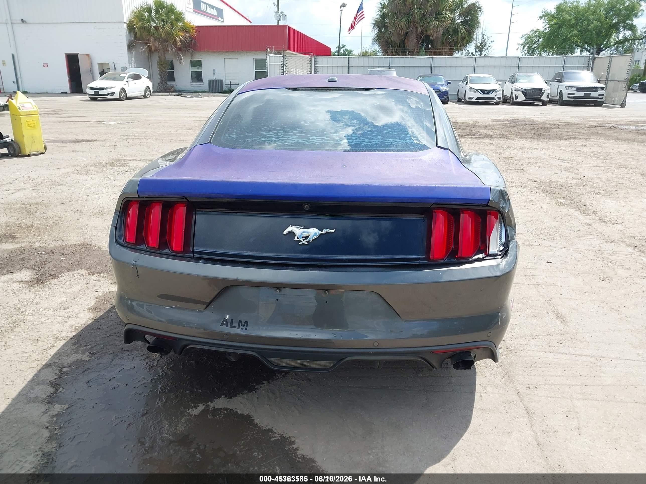 2015 Ford Mustang Ecoboost Gray vin: 1FA6P8TH3F5402375