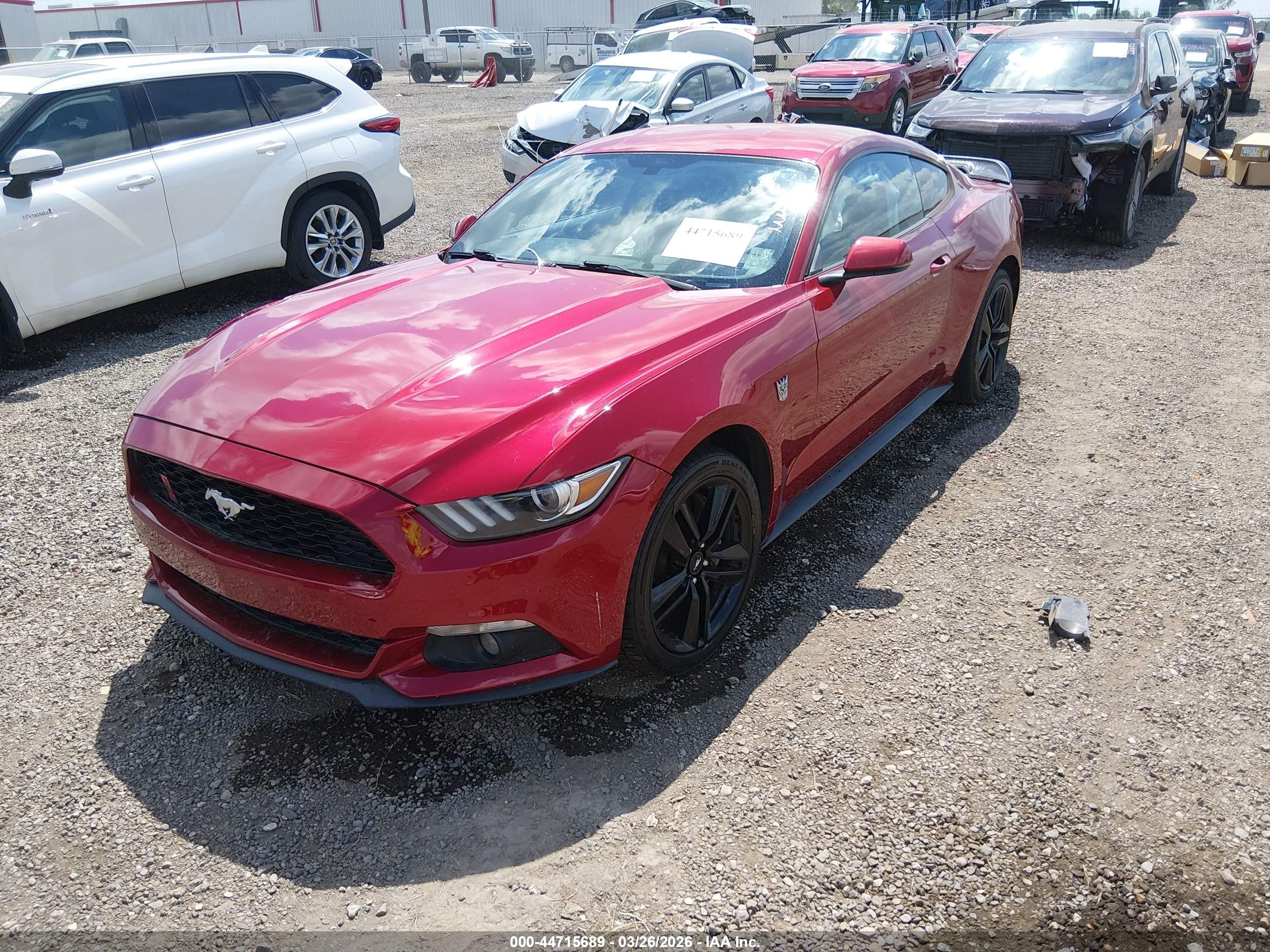 2015 Ford Mustang Ecoboost Burgundy vin: 1FA6P8TH3F5406796