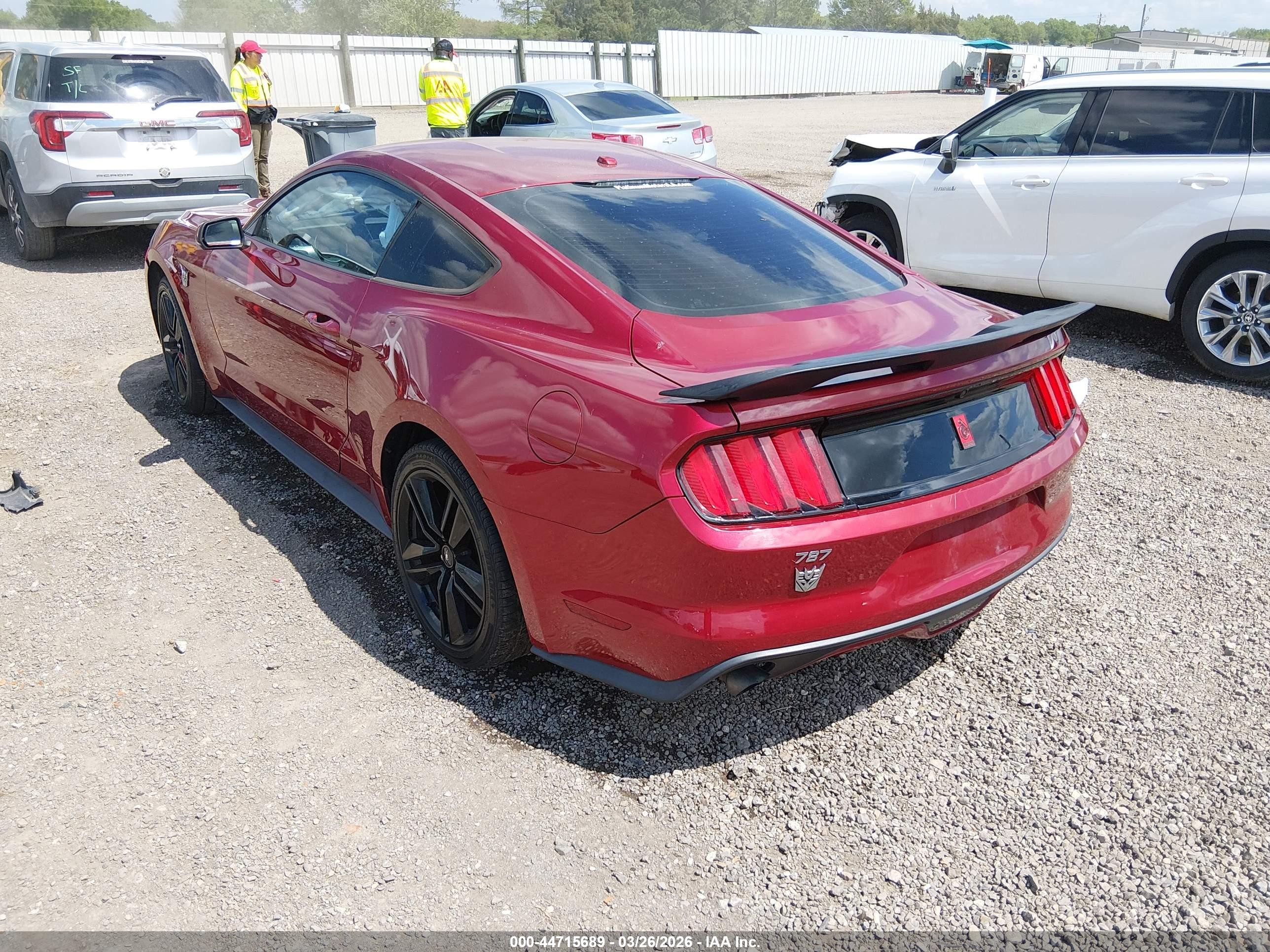 2015 Ford Mustang Ecoboost Burgundy vin: 1FA6P8TH3F5406796