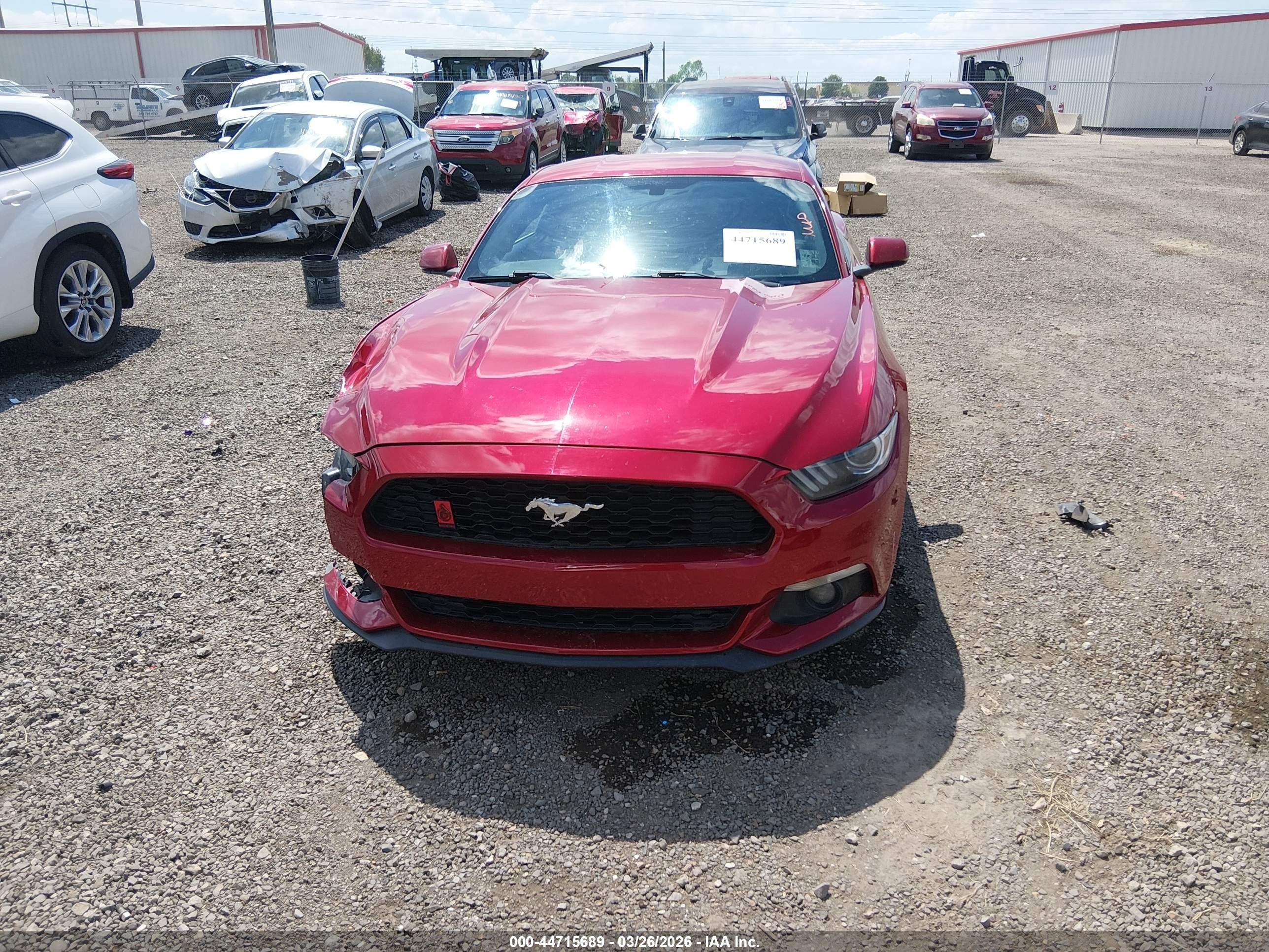 2015 Ford Mustang Ecoboost Burgundy vin: 1FA6P8TH3F5406796