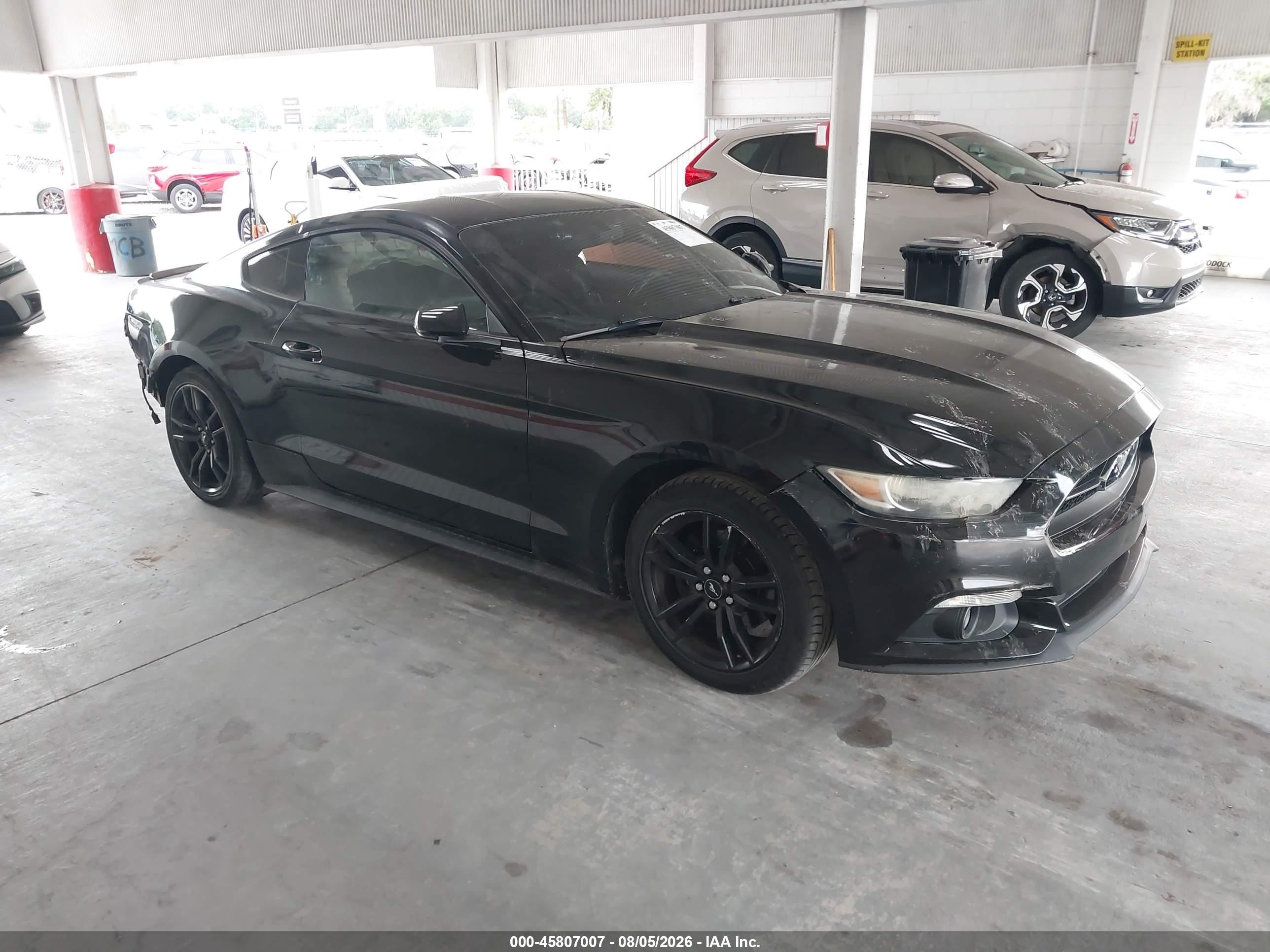 2015 Ford Mustang Ecoboost Black vin: 1FA6P8TH3F5435487
