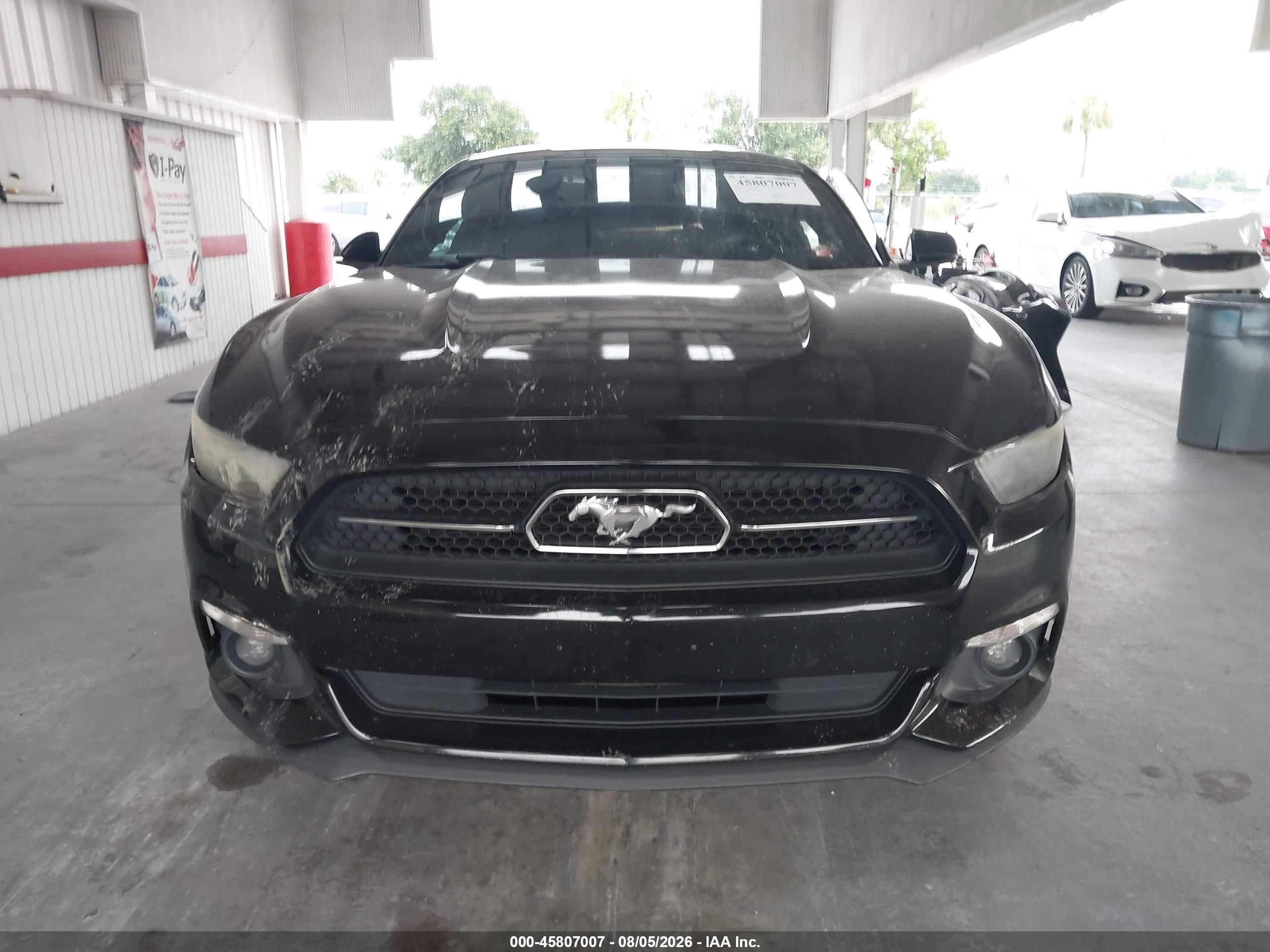 2015 Ford Mustang Ecoboost Black vin: 1FA6P8TH3F5435487