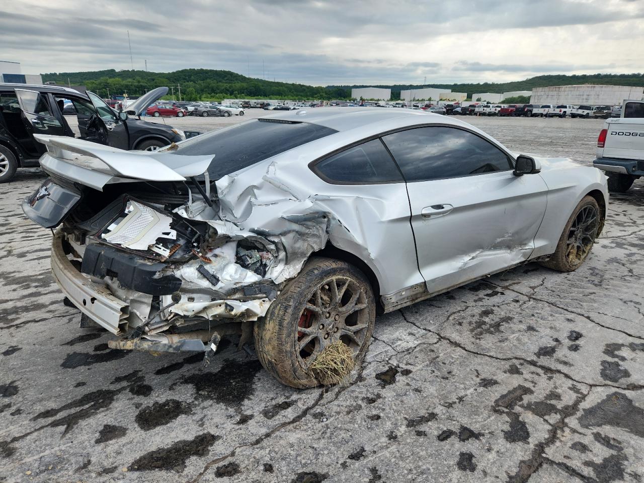 2018 Ford Mustang Silver vin: 1FA6P8TH3J5158901
