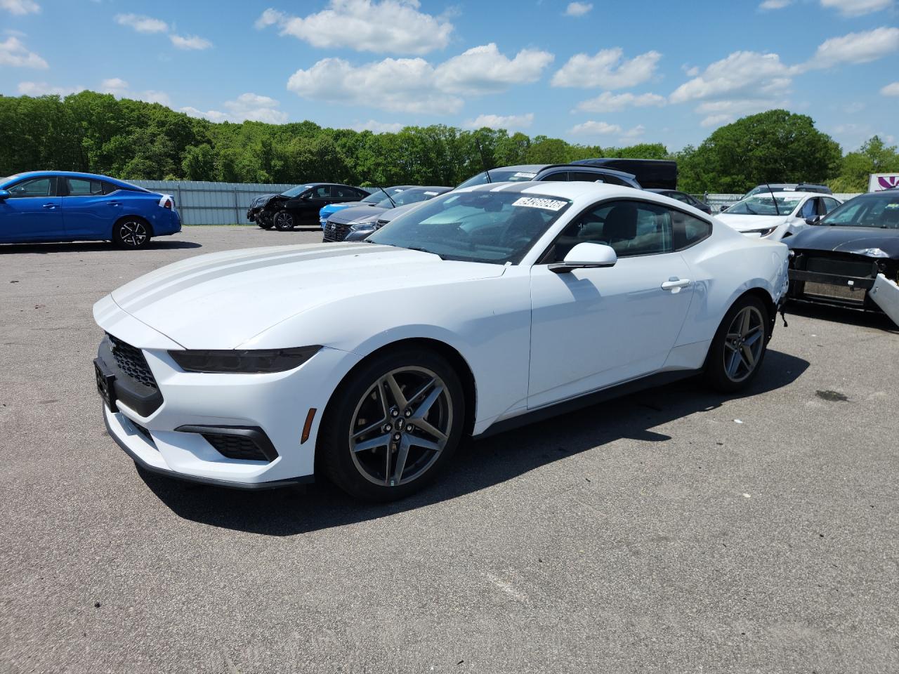 2026 Ford Mustang White vin: 1FA6P8TH3T5117669 Damage: Left Front Fender, Chipped, 1