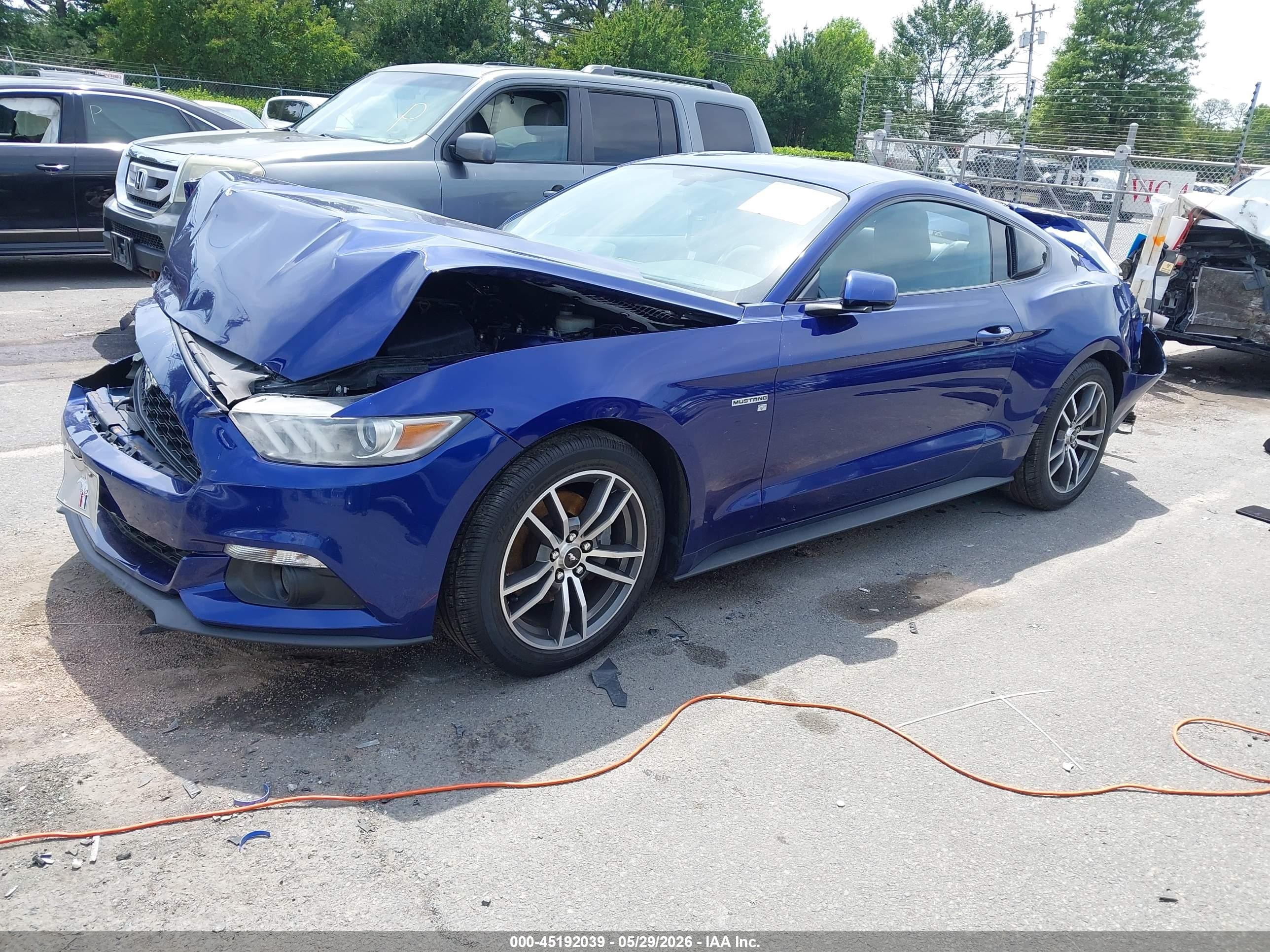 2015 Ford Mustang Ecoboost Blue vin: 1FA6P8TH4F5325600