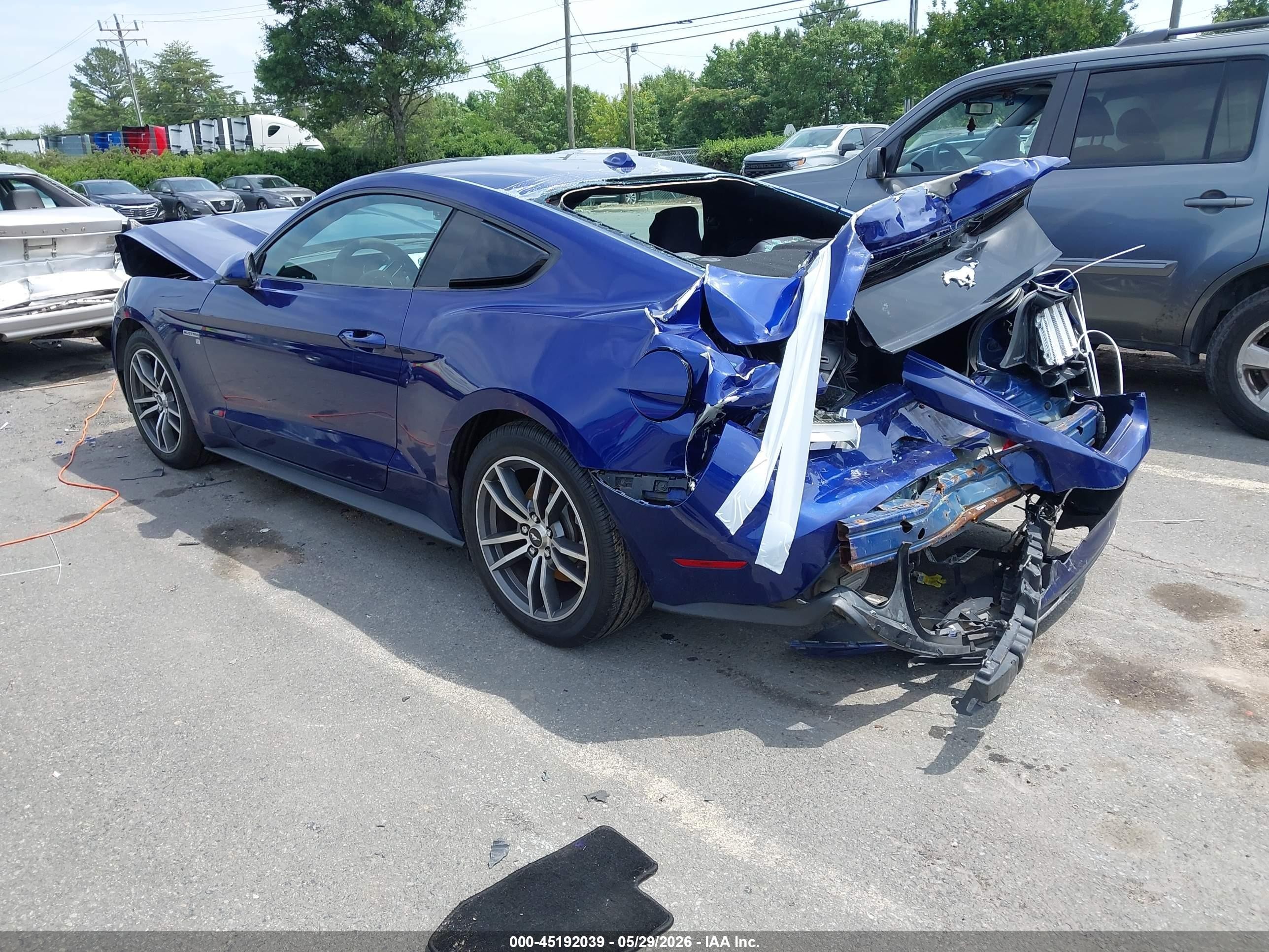 2015 Ford Mustang Ecoboost Blue vin: 1FA6P8TH4F5325600