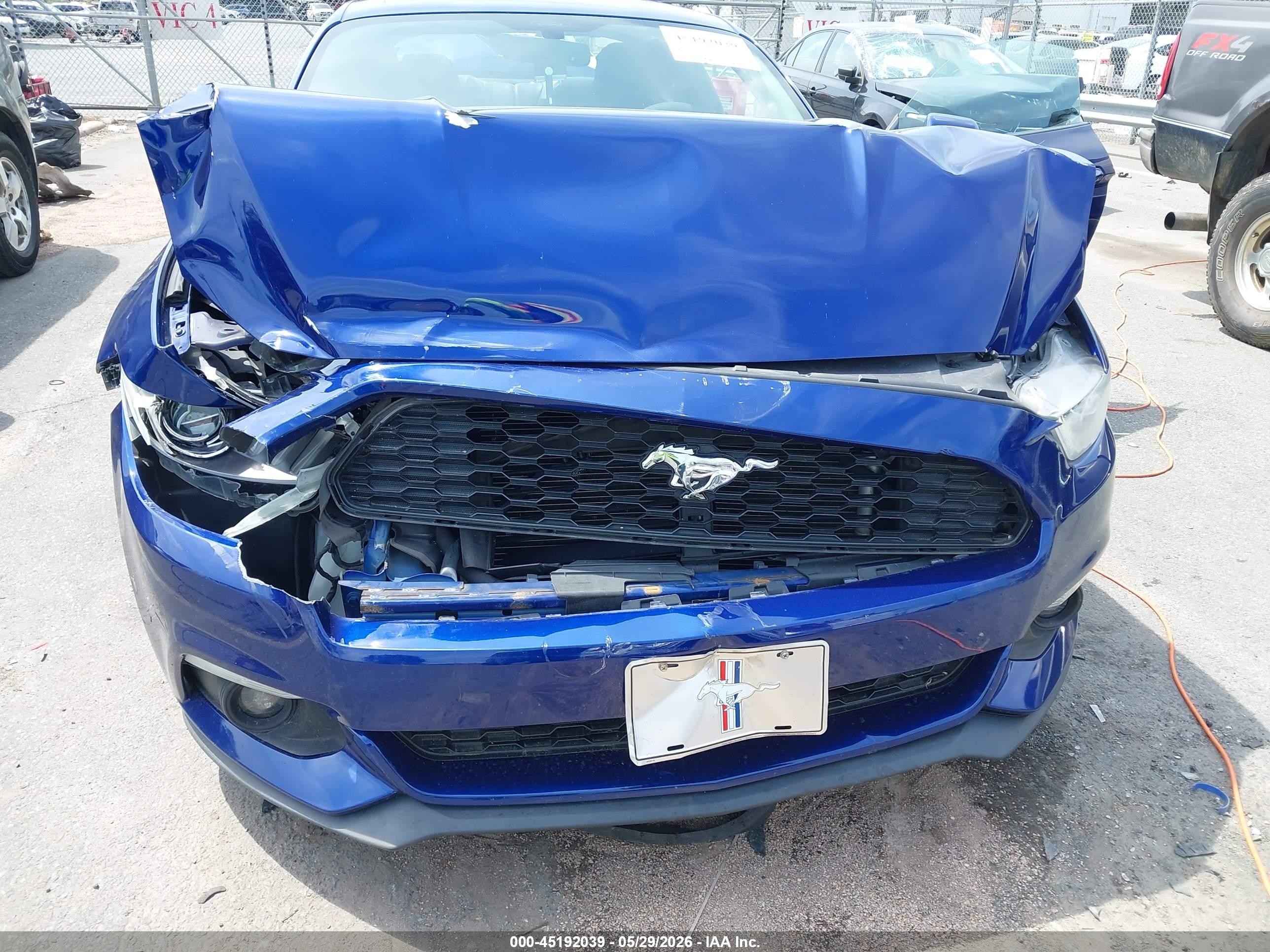 2015 Ford Mustang Ecoboost Blue vin: 1FA6P8TH4F5325600