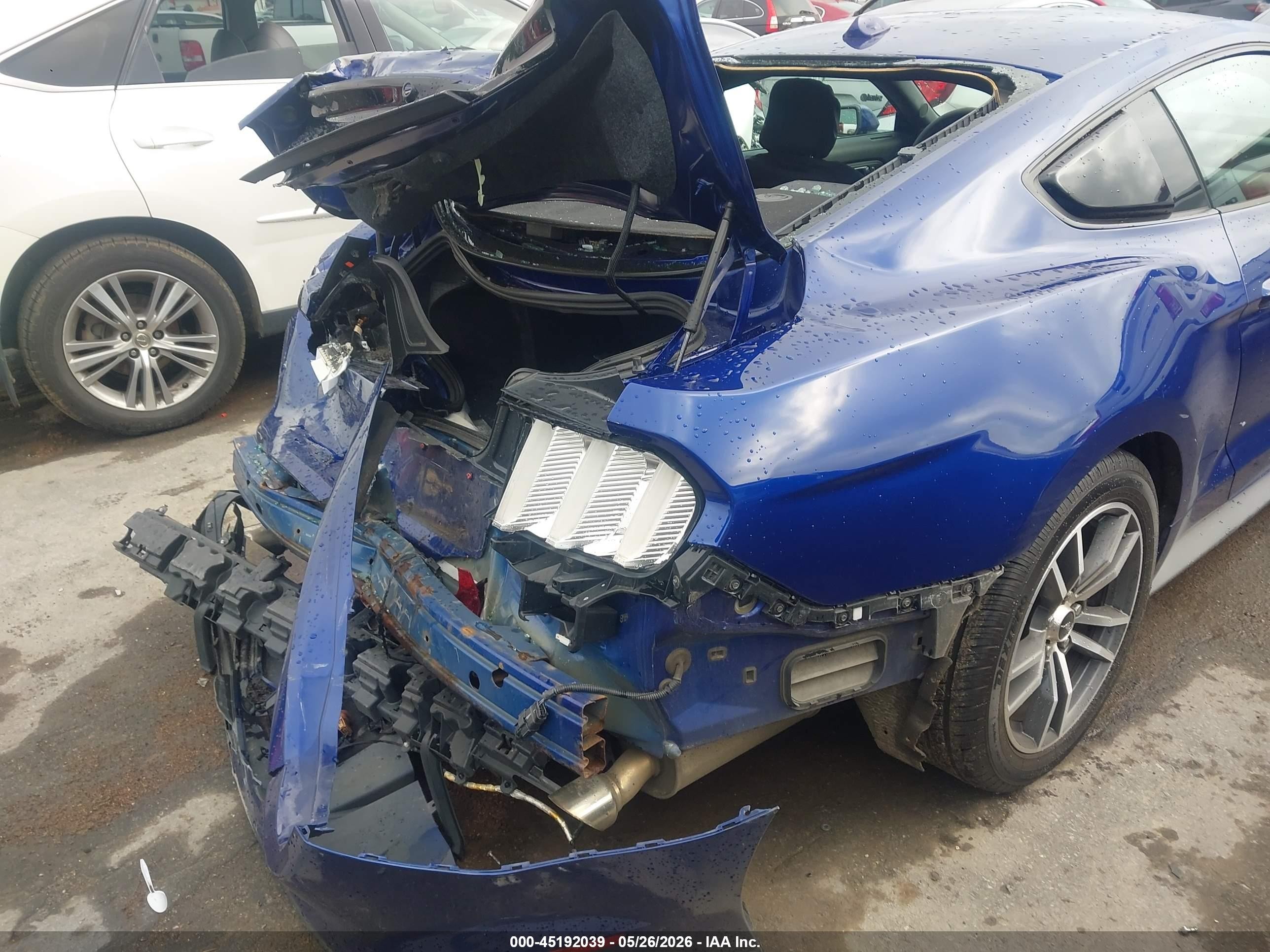 2015 Ford Mustang Ecoboost Blue vin: 1FA6P8TH4F5325600