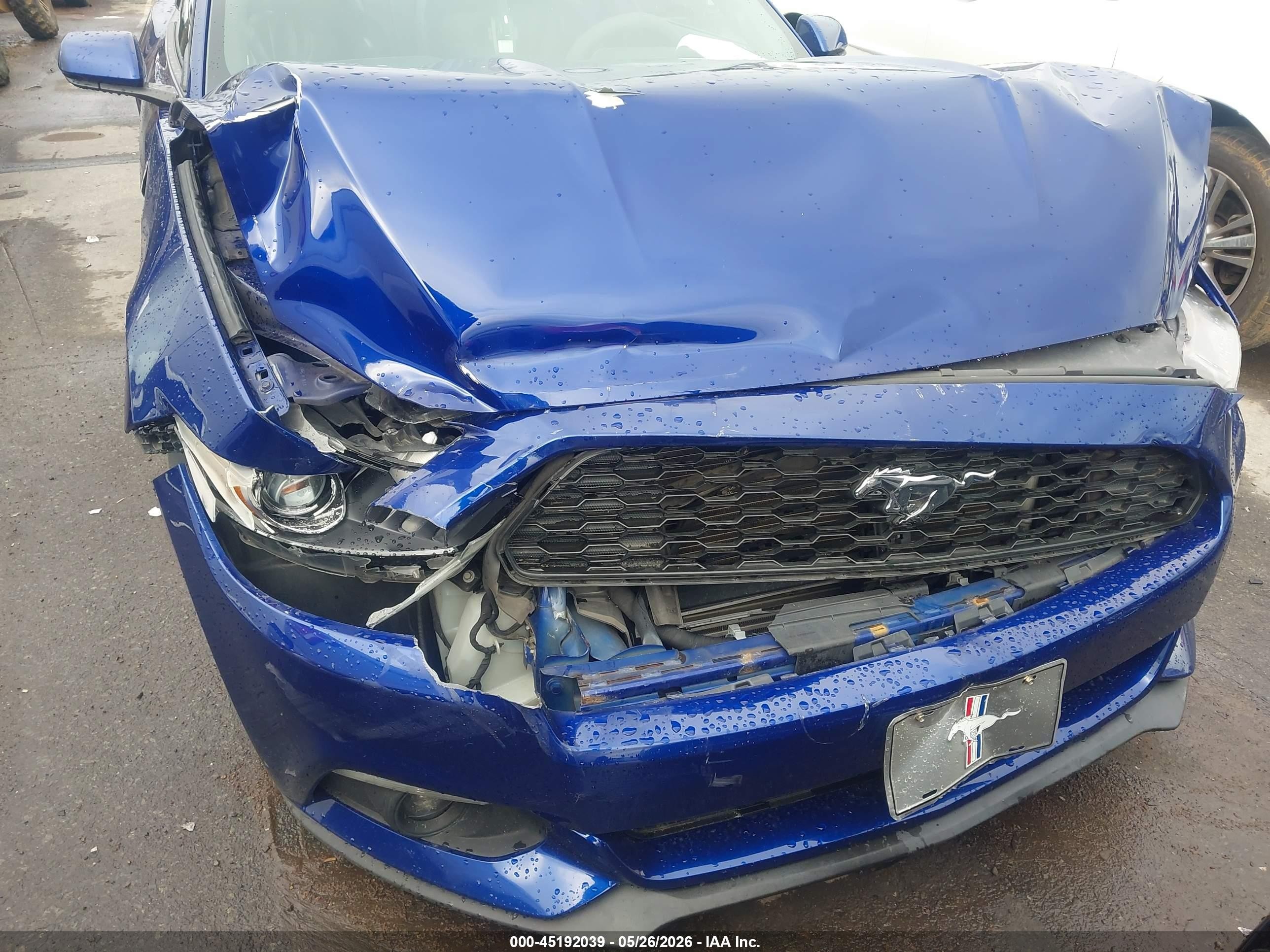 2015 Ford Mustang Ecoboost Blue vin: 1FA6P8TH4F5325600