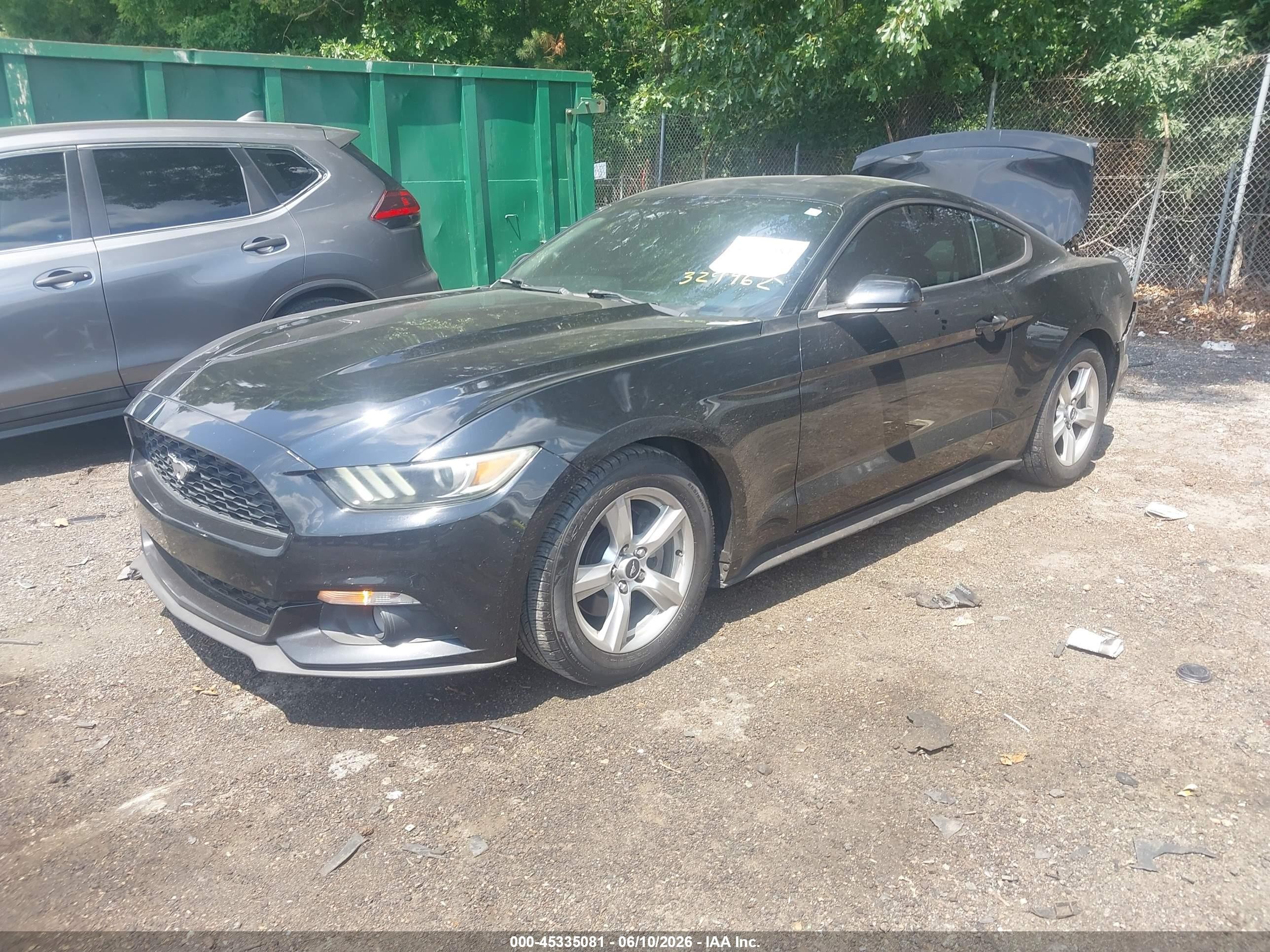 2015 Ford Mustang Ecoboost Black vin: 1FA6P8TH4F5327962