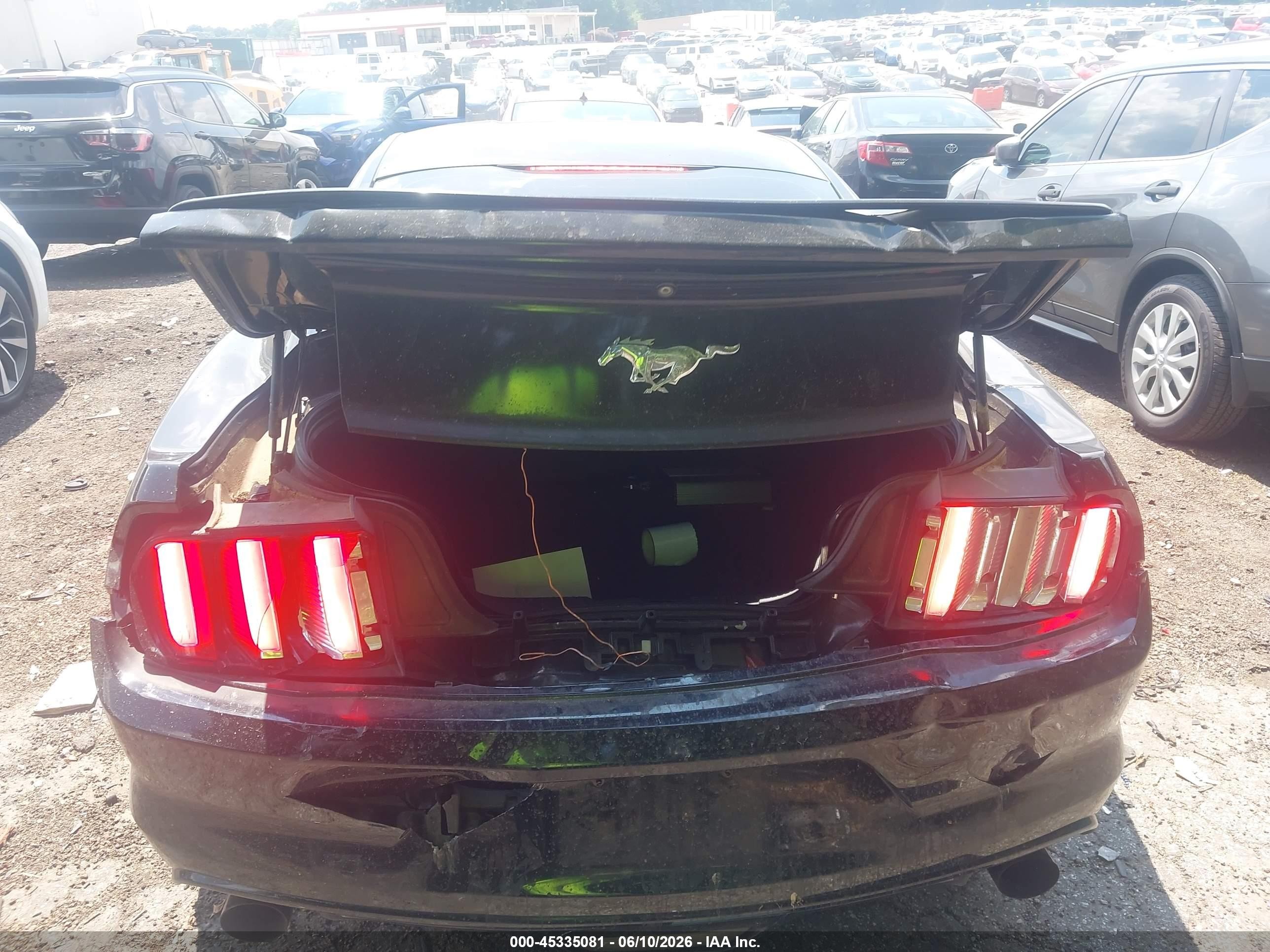 2015 Ford Mustang Ecoboost Black vin: 1FA6P8TH4F5327962
