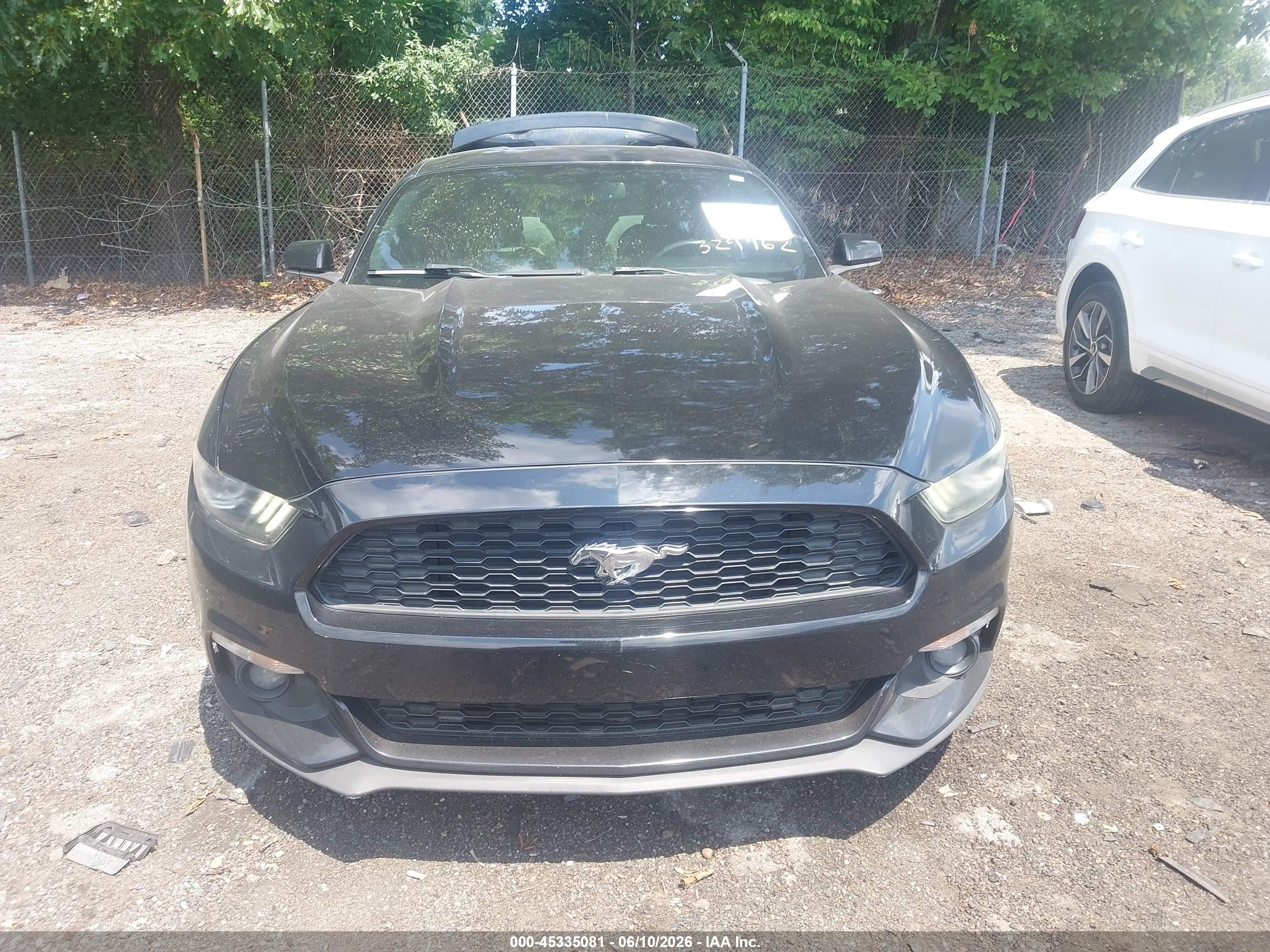 2015 Ford Mustang Ecoboost Black vin: 1FA6P8TH4F5327962