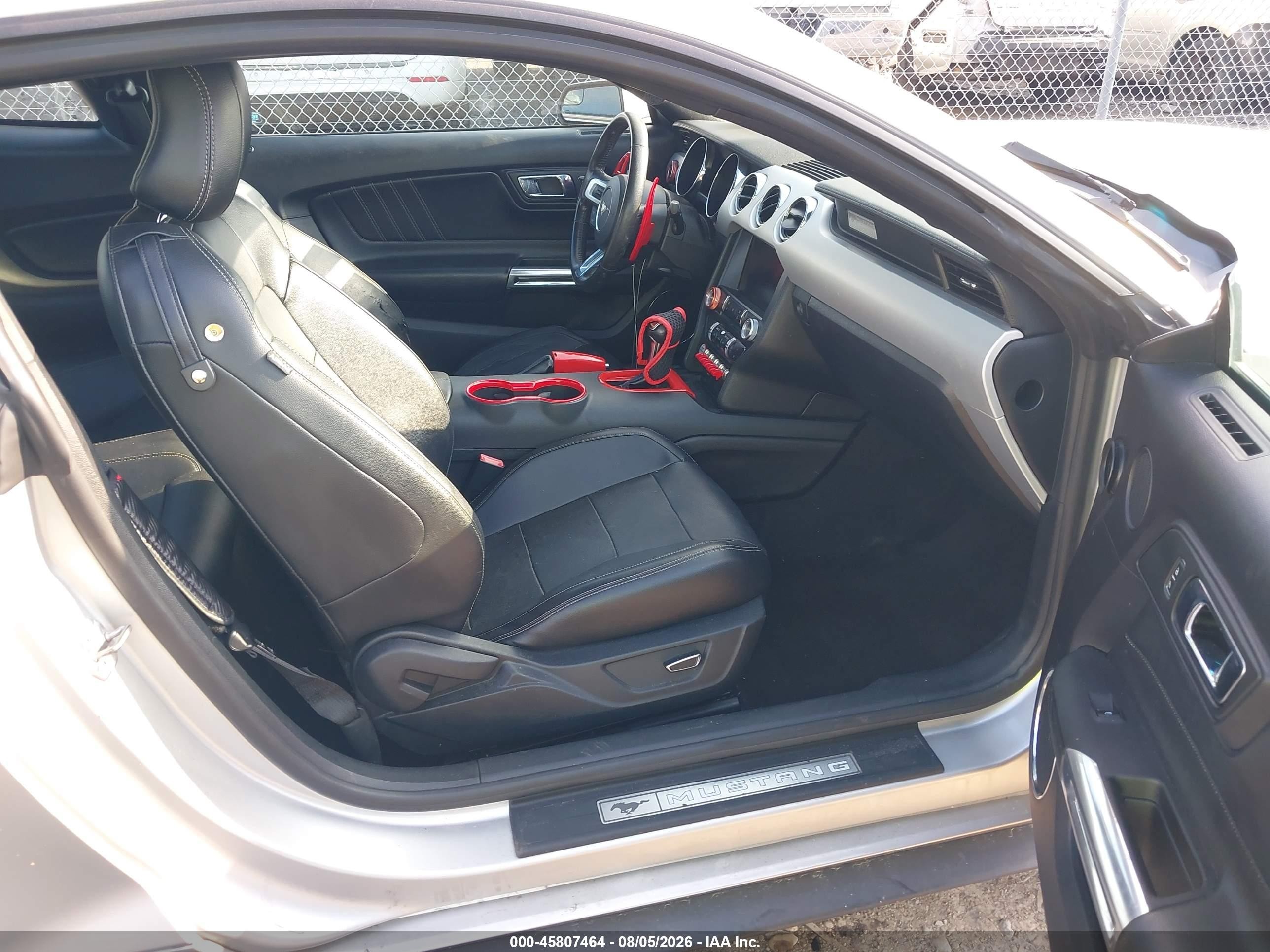 2015 Ford Mustang Ecoboost Silver vin: 1FA6P8TH4F5330652