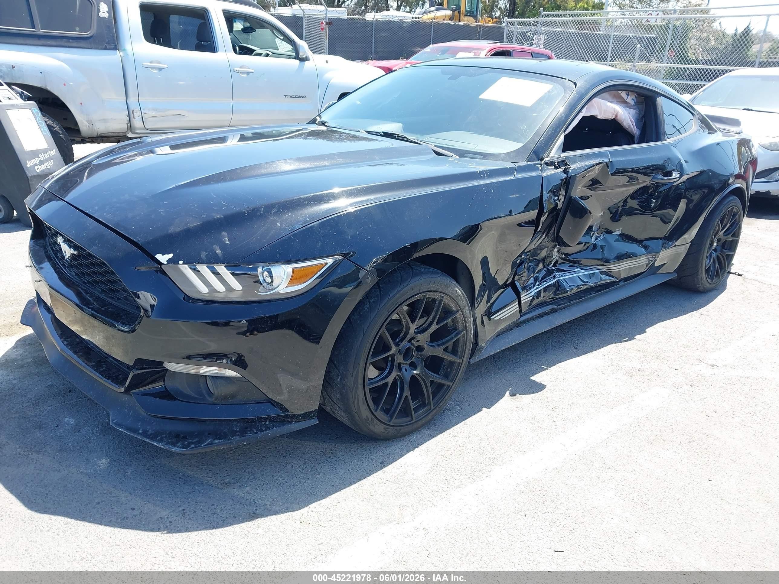 2015 Ford Mustang Ecoboost Black vin: 1FA6P8TH4F5351744
