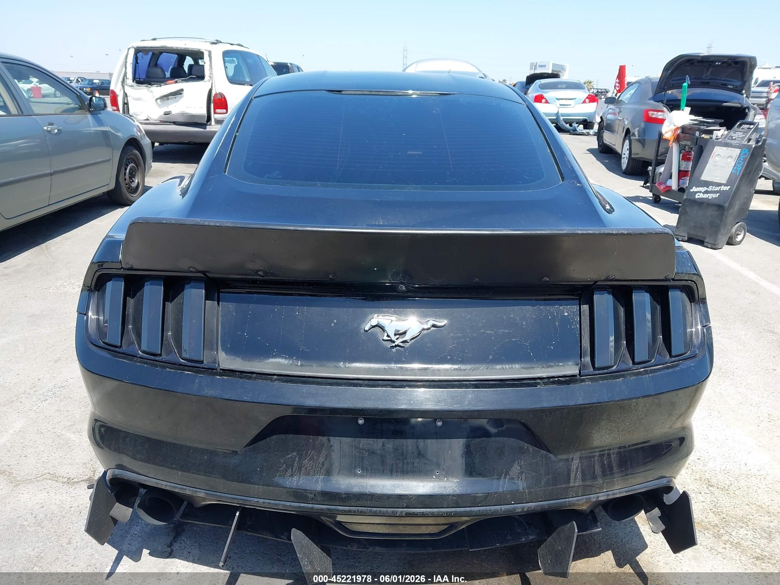 2015 Ford Mustang Ecoboost Black vin: 1FA6P8TH4F5351744