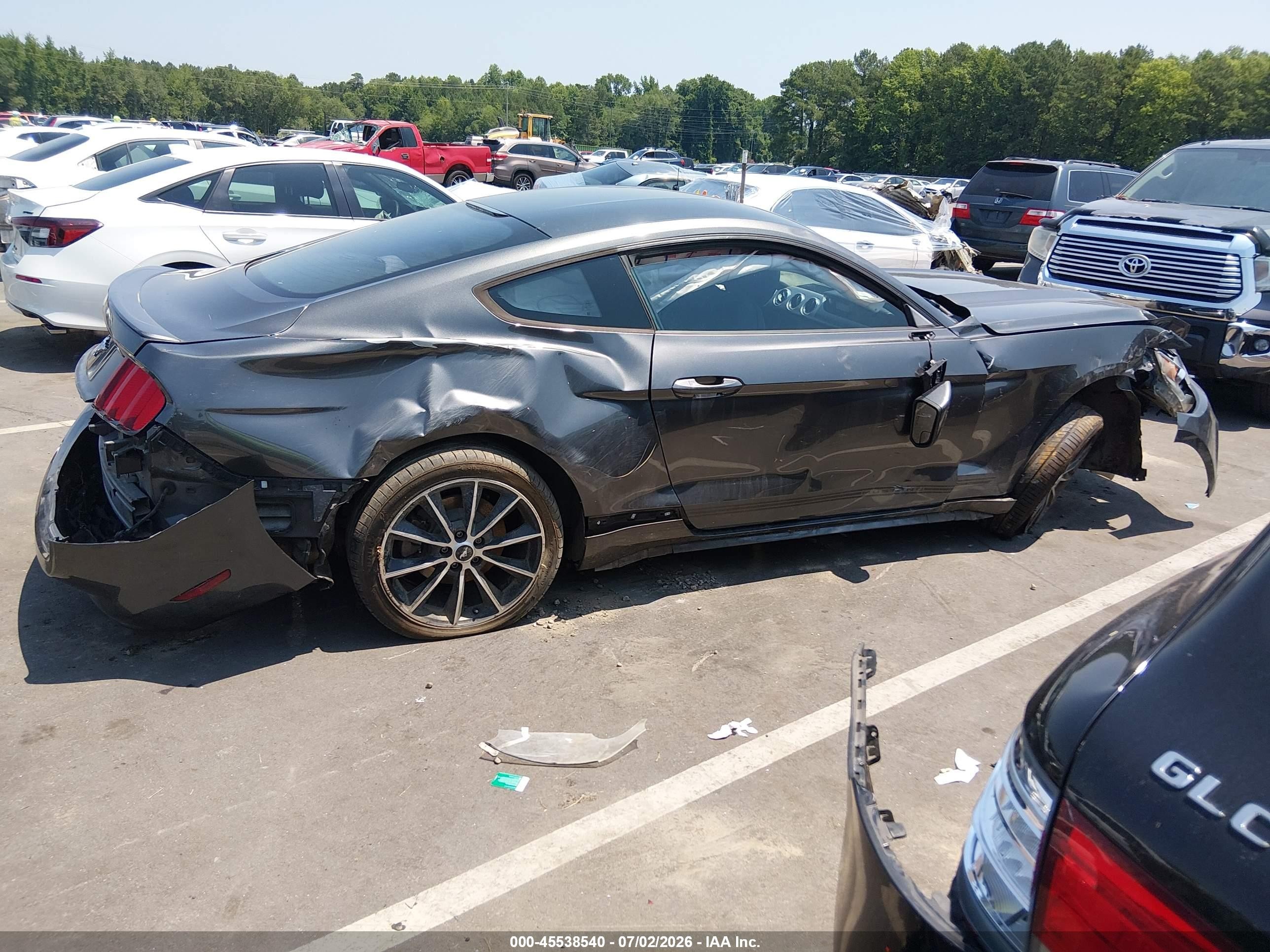 2015 Ford Mustang Ecoboost Gray vin: 1FA6P8TH4F5365627